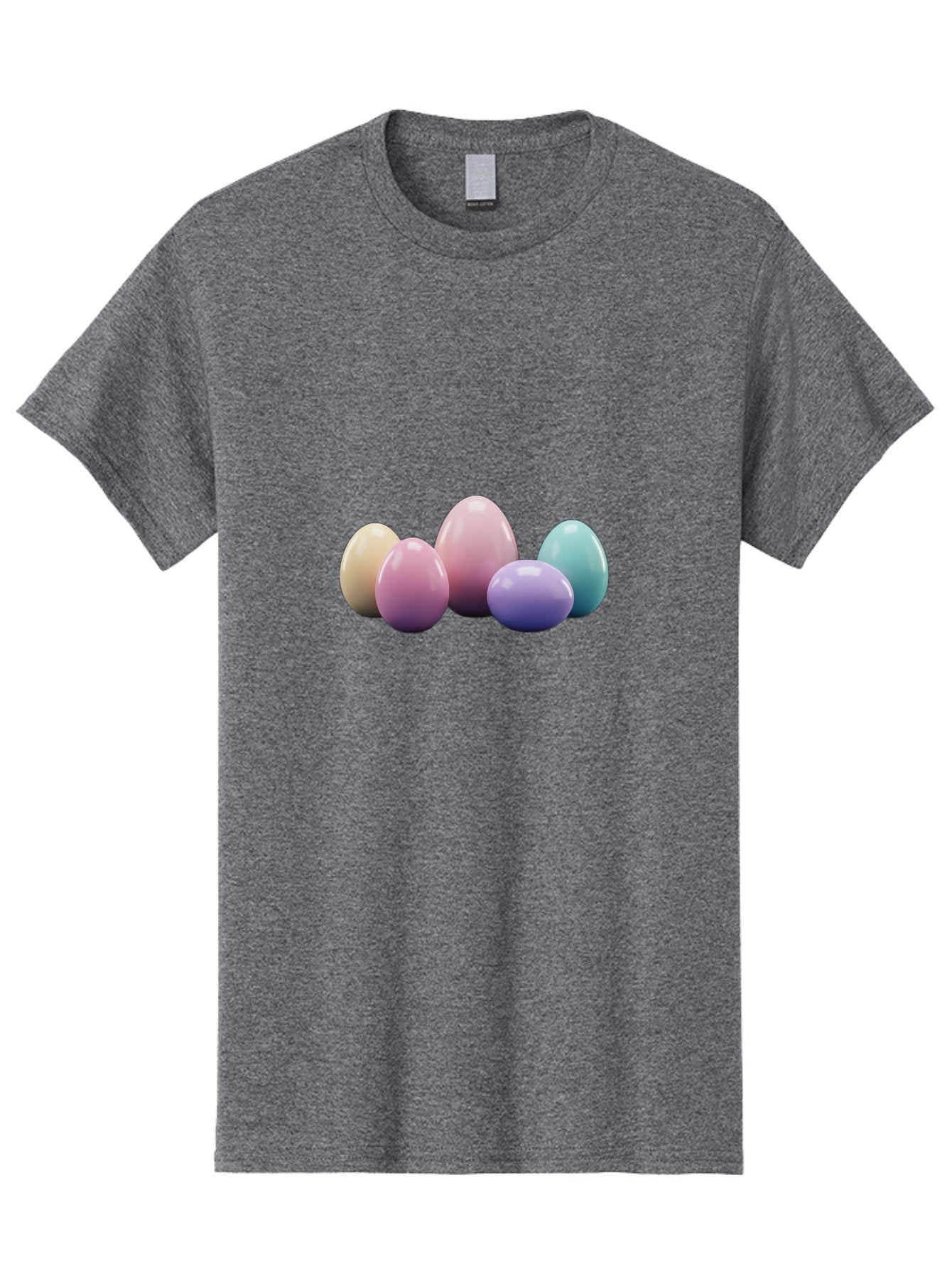 Pastel-Easter-Eggs Men'S Graphic Tee, 100% Cotton, Comfortable Casual Summer Wear, Machine Washable, Pastel Colored Eggs, Easter Eggs, Decorative Eggs, Shiny Eggs, Soft Colored Eggs, Egg Collection, Easter Decoration, Festive Eggs, Bab067 5