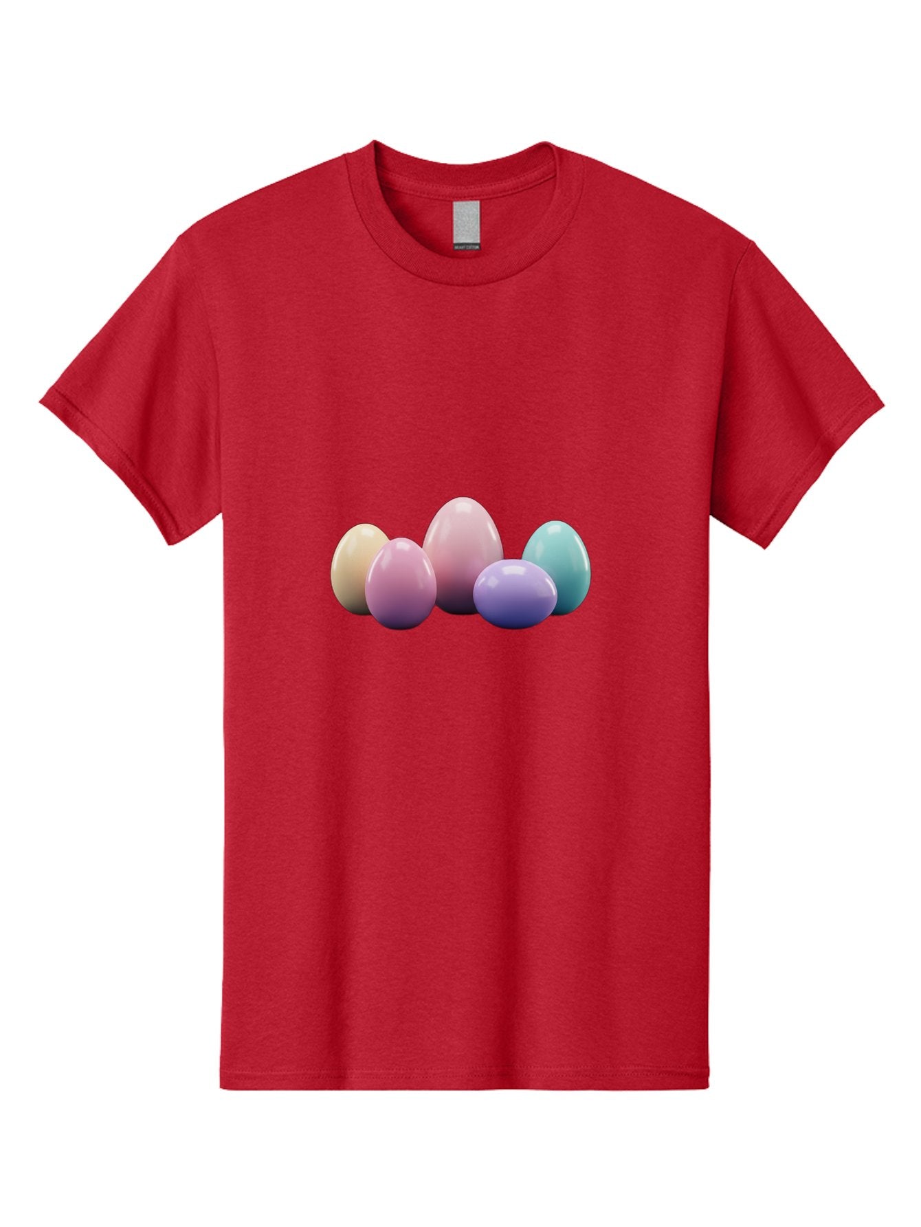 Pastel-Easter-Eggs Men'S Graphic Tee, 100% Cotton, Comfortable Casual Summer Wear, Machine Washable, Pastel Colored Eggs, Easter Eggs, Decorative Eggs, Shiny Eggs, Soft Colored Eggs, Egg Collection, Easter Decoration, Festive Eggs, Bab067
