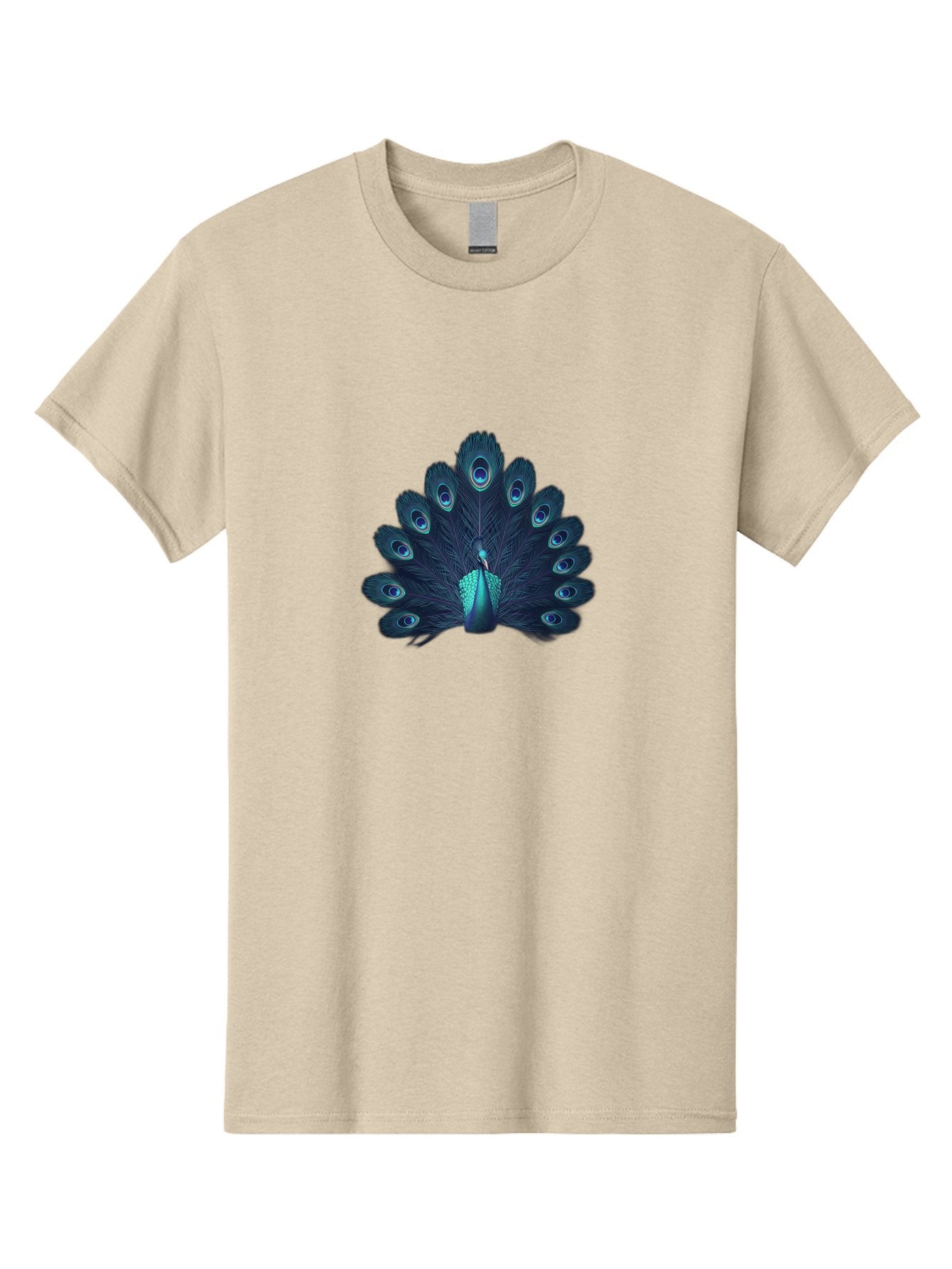 Peacock-10 Men'S Graphic Tee, 100% Cotton, Comfortable Casual Summer Wear, Machine Washable, Peacock Spreading Its Feathers, Blue Eyespots, Vibrant Plumage, Majestic Bird, Iridescent Colors, Natural Beauty, Exotic Wildlife, Stunning Display Bab071 11