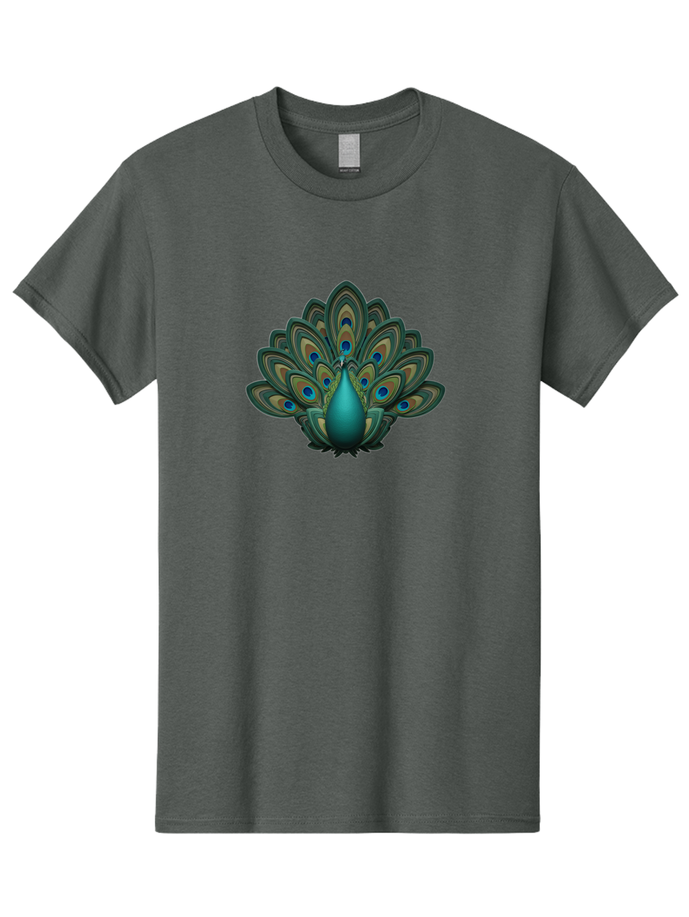 Peacock-12 Men'S Graphic Tee, 100% Cotton, Comfortable Casual Summer Wear, Machine Washable, Peacock Spreading Feathers, Blue Eyespots, Vibrant Plumage, Exotic Bird, Natural Beauty, Colorful Display, Majestic Creature, Bird Watching, Bab073 19