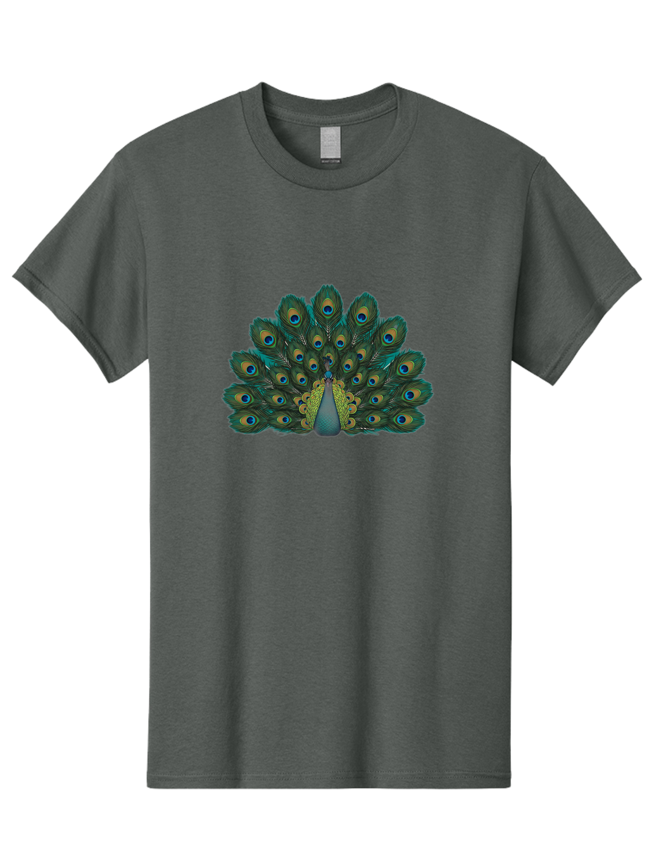 Peacock-13 Men'S Graphic Tee, 100% Cotton, Comfortable Casual Summer Wear, Machine Washable, Peacock With Spread Tail, Vibrant Plumage, Blue And Green Feathers, Eye Spots, Majestic Bird, Exotic Creature, Beautiful Display, Nature'S Artistry, Bab074 17