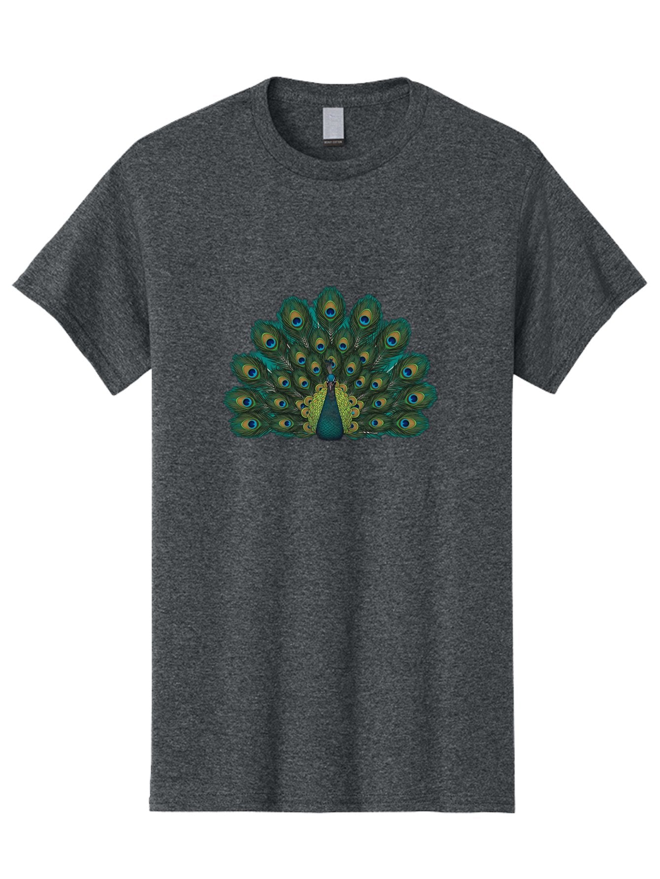Peacock-13 Men'S Graphic Tee, 100% Cotton, Comfortable Casual Summer Wear, Machine Washable, Peacock With Spread Tail, Vibrant Plumage, Blue And Green Feathers, Eye Spots, Majestic Bird, Exotic Creature, Beautiful Display, Nature'S Artistry, Bab074 11