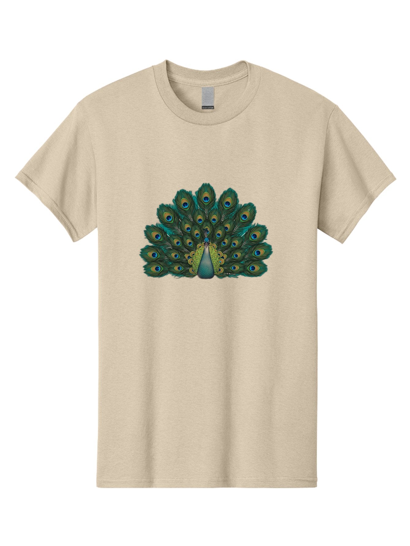 Peacock-13 Men'S Graphic Tee, 100% Cotton, Comfortable Casual Summer Wear, Machine Washable, Peacock With Spread Tail, Vibrant Plumage, Blue And Green Feathers, Eye Spots, Majestic Bird, Exotic Creature, Beautiful Display, Nature'S Artistry, Bab074 10