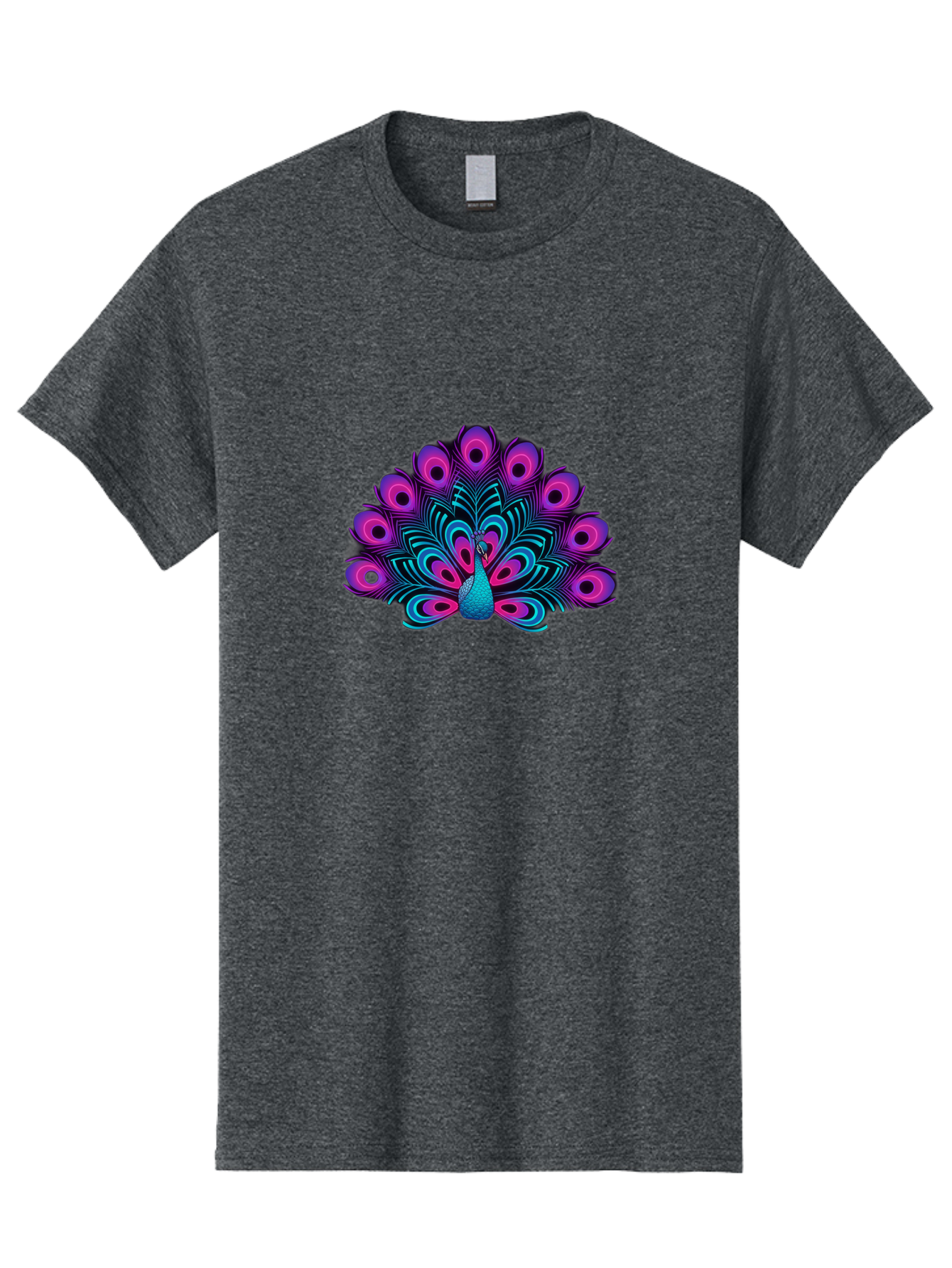 Peacock-16 Men'S Graphic Tee, 100% Cotton, Comfortable Casual Summer Wear, Machine Washable, Peacock Displaying Feathers, Vibrant Plumage, Blue And Purple Hues, Eye-Catching Pattern, Majestic Bird, Colorful Illustration, Intricate Design, Bab077 13