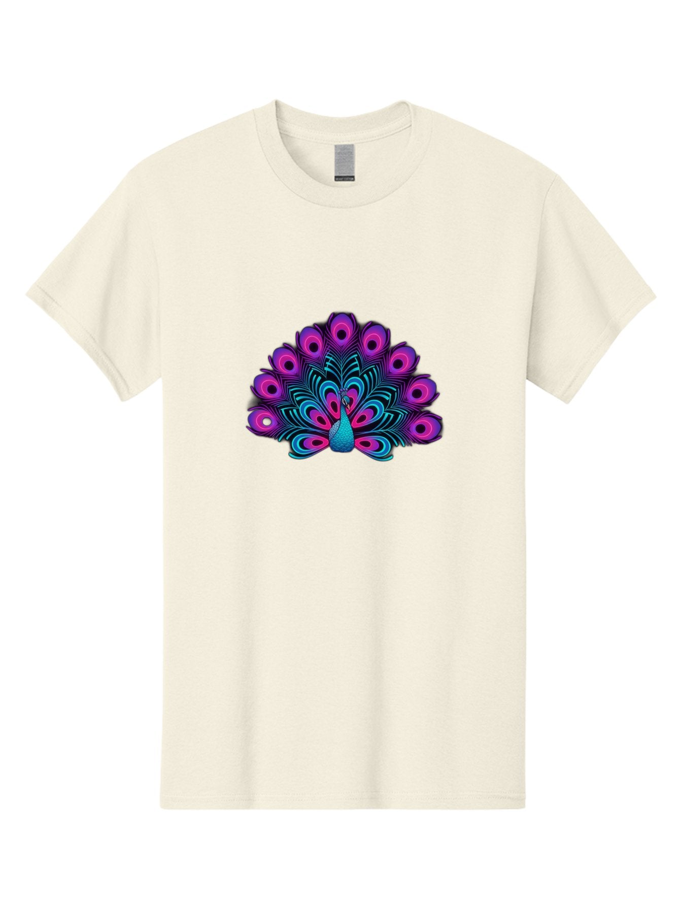 Peacock-16 Men'S Graphic Tee, 100% Cotton, Comfortable Casual Summer Wear, Machine Washable, Peacock Displaying Feathers, Vibrant Plumage, Blue And Purple Hues, Eye-Catching Pattern, Majestic Bird, Colorful Illustration, Intricate Design, Bab077 7