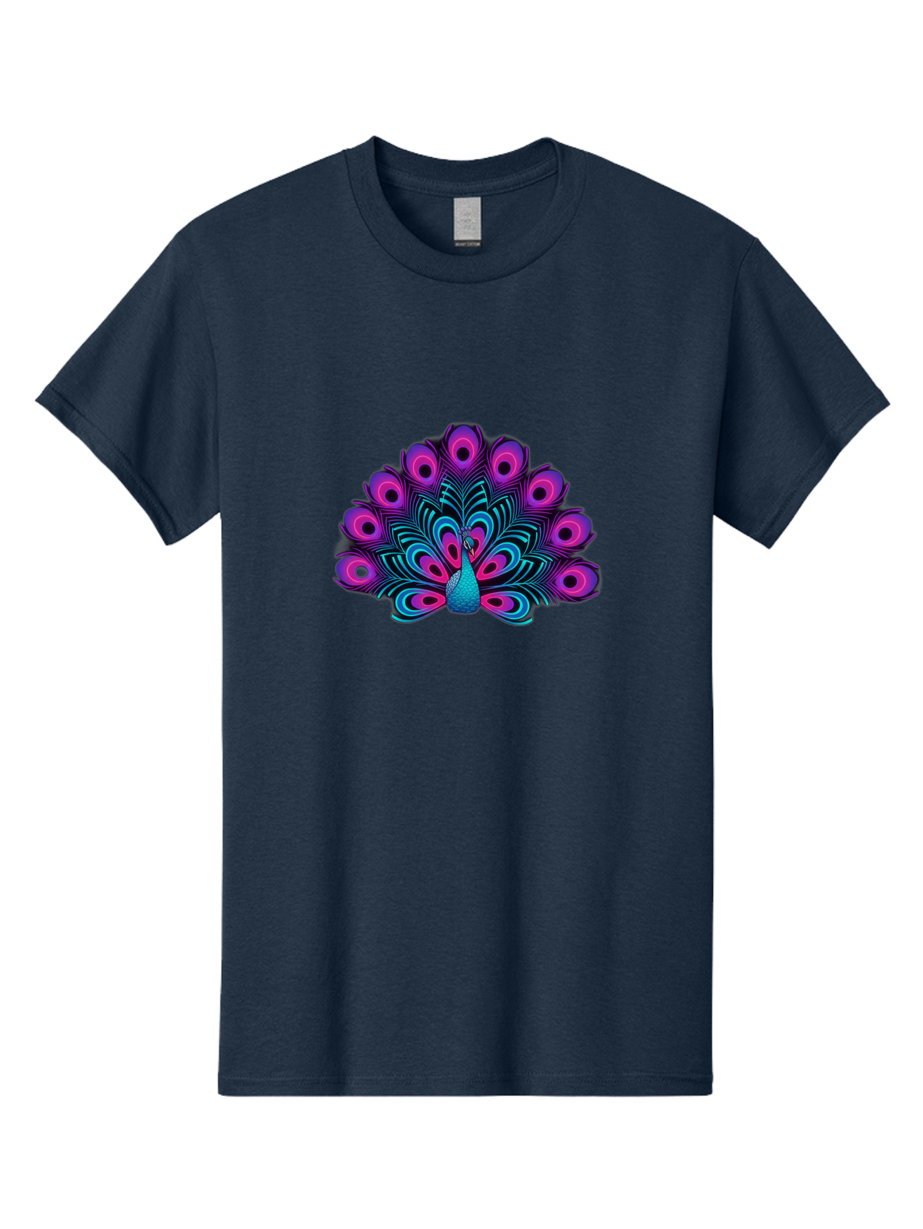 Peacock-16 Men'S Graphic Tee, 100% Cotton, Comfortable Casual Summer Wear, Machine Washable, Peacock Displaying Feathers, Vibrant Plumage, Blue And Purple Hues, Eye-Catching Pattern, Majestic Bird, Colorful Illustration, Intricate Design, Bab077 9
