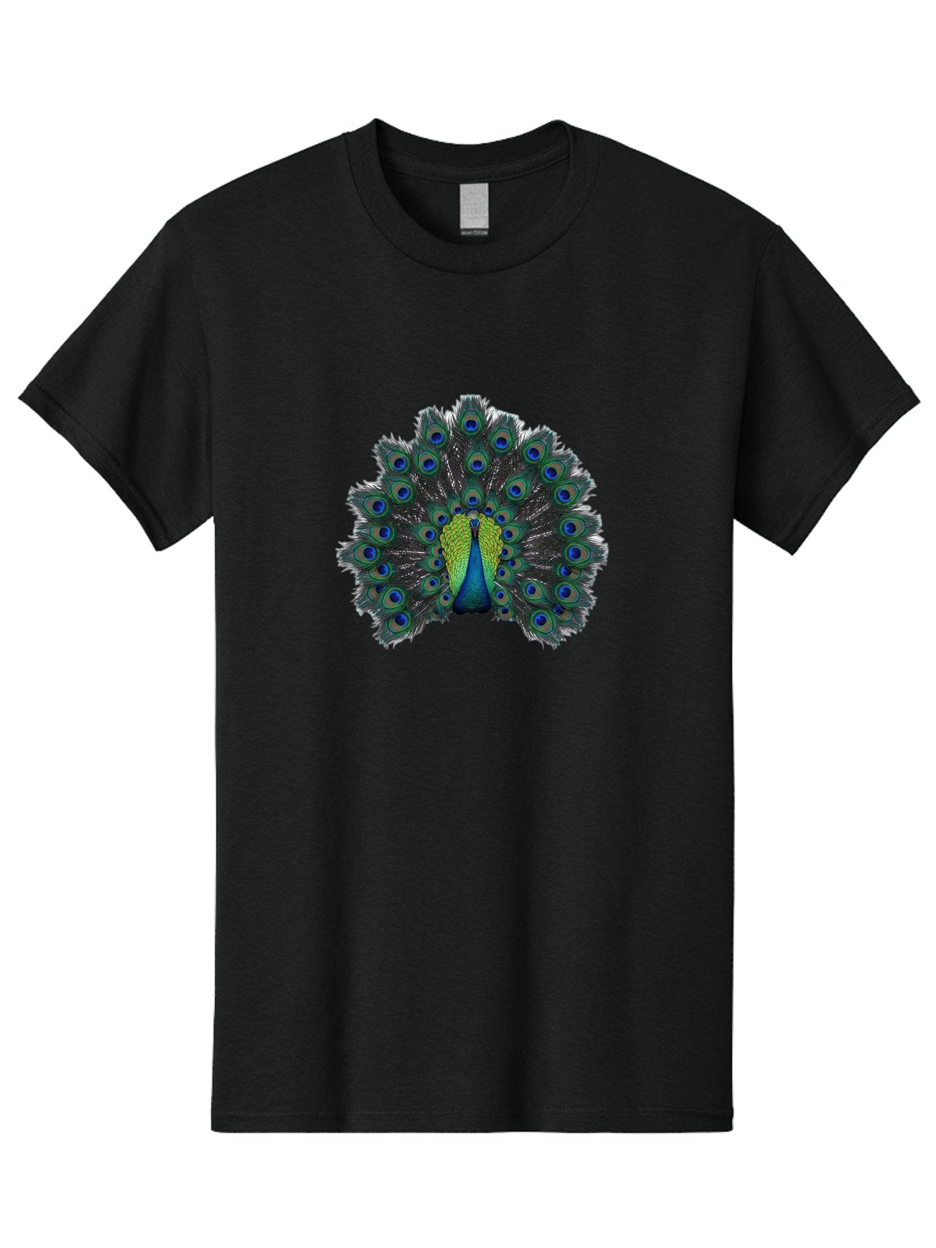 Peacock-17 Men'S Graphic Tee, 100% Cotton, Comfortable Casual Summer Wear, Machine Washable, Peacock With Spread Tail, Vibrant Feathers, Blue And Green Plumage, Eye-Catching Display, Majestic Bird, Exotic Beauty, Colorful Tail Feathers Bab078 15