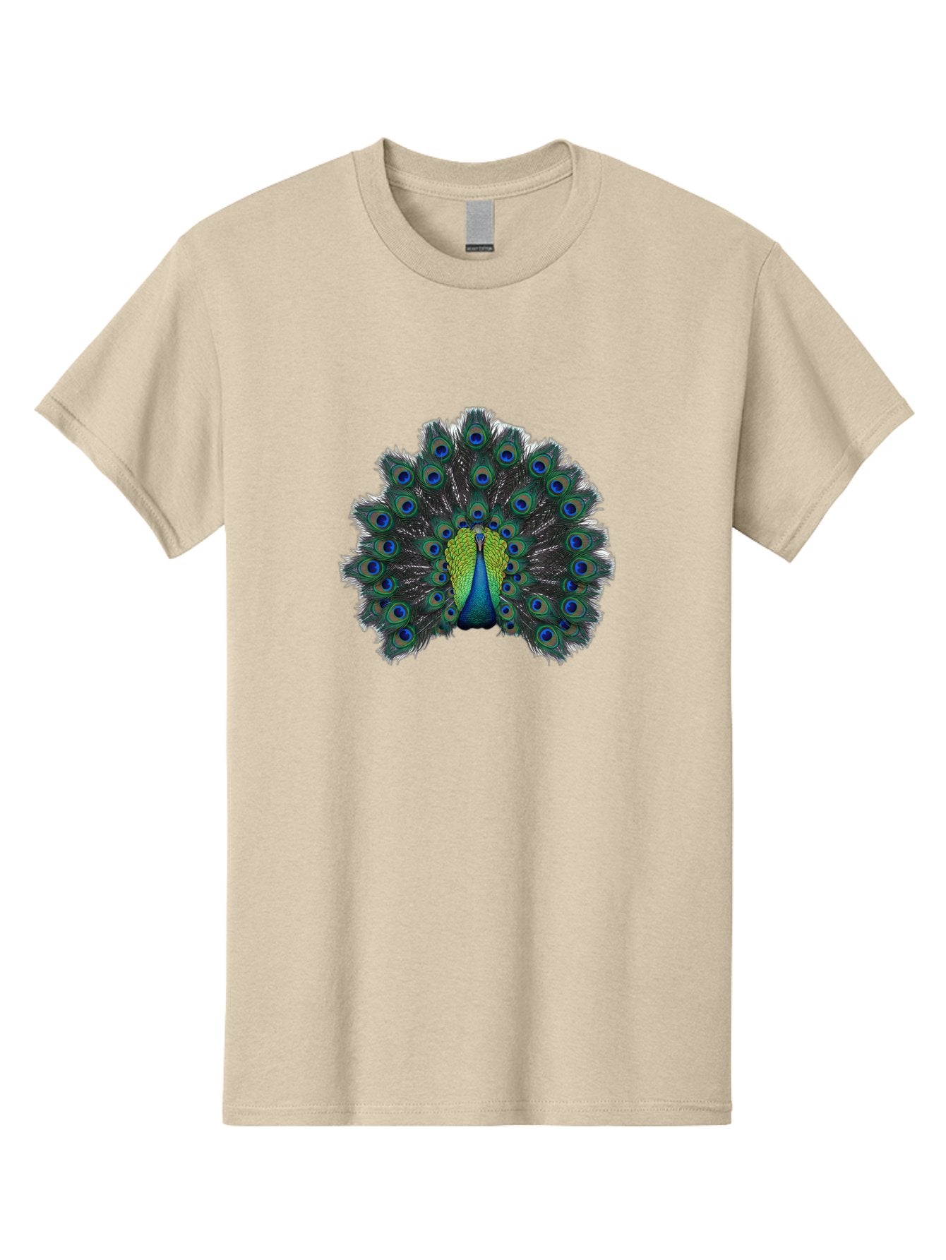 Peacock-17 Men'S Graphic Tee, 100% Cotton, Comfortable Casual Summer Wear, Machine Washable, Peacock With Spread Tail, Vibrant Feathers, Blue And Green Plumage, Eye-Catching Display, Majestic Bird, Exotic Beauty, Colorful Tail Feathers Bab078 14