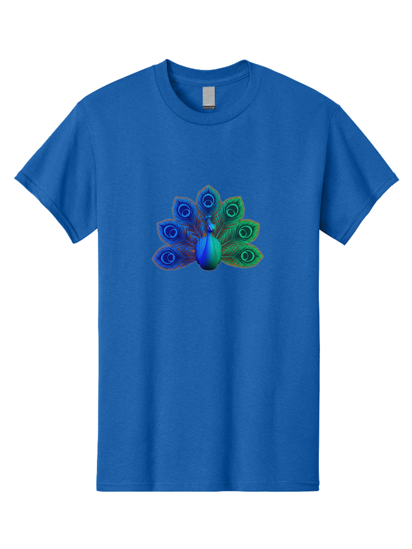Peacock-18 Men'S Graphic Tee, 100% Cotton, Comfortable Casual Summer Wear, Machine Washable, Peacock Display, Vibrant Feathers, Blue Plumage, Colorful Bird, Majestic Creature, Iridescent Colors, Eye Spots, Feathered Beauty Bab079 27