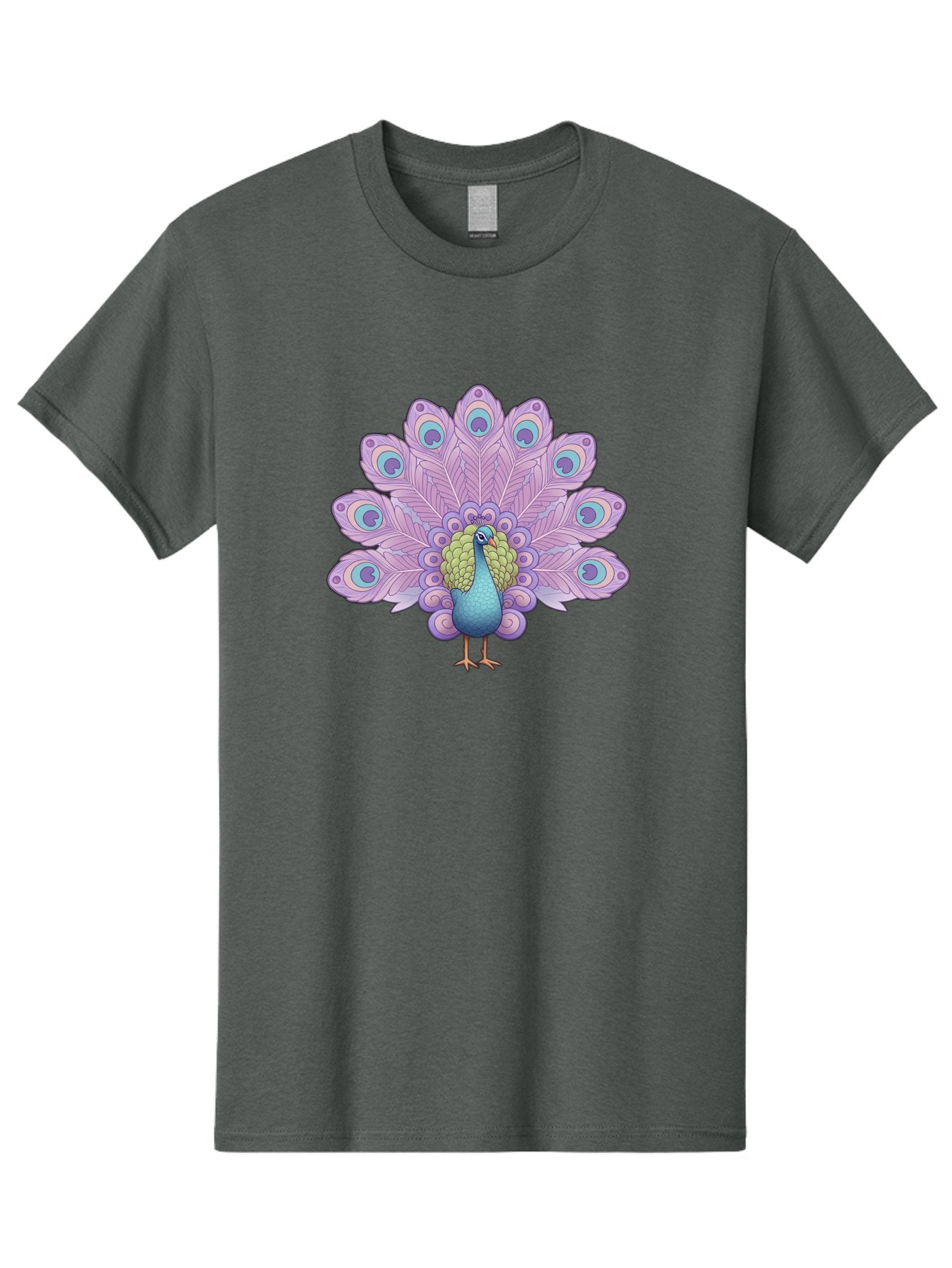 Peacock-2 Men'S Graphic Tee, 100% Cotton, Comfortable Casual Summer Wear, Machine Washable, Peacock Bird, Vibrant Plumage, Colorful Feathers, Blue And Purple Hues, Ornate Tail, Majestic Display, Eye-Catching Patterns, Luxurious Bird, Bab081 9