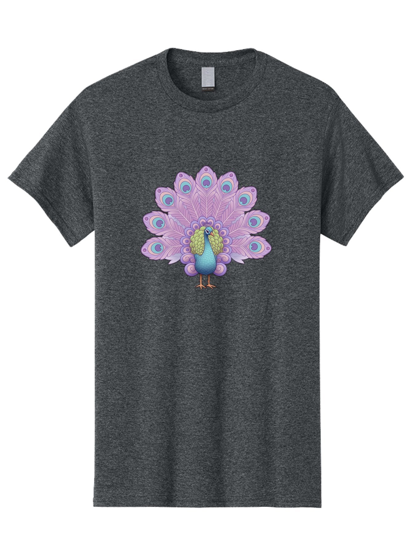 Peacock-2 Men'S Graphic Tee, 100% Cotton, Comfortable Casual Summer Wear, Machine Washable, Peacock Bird, Vibrant Plumage, Colorful Feathers, Blue And Purple Hues, Ornate Tail, Majestic Display, Eye-Catching Patterns, Luxurious Bird, Bab081 11