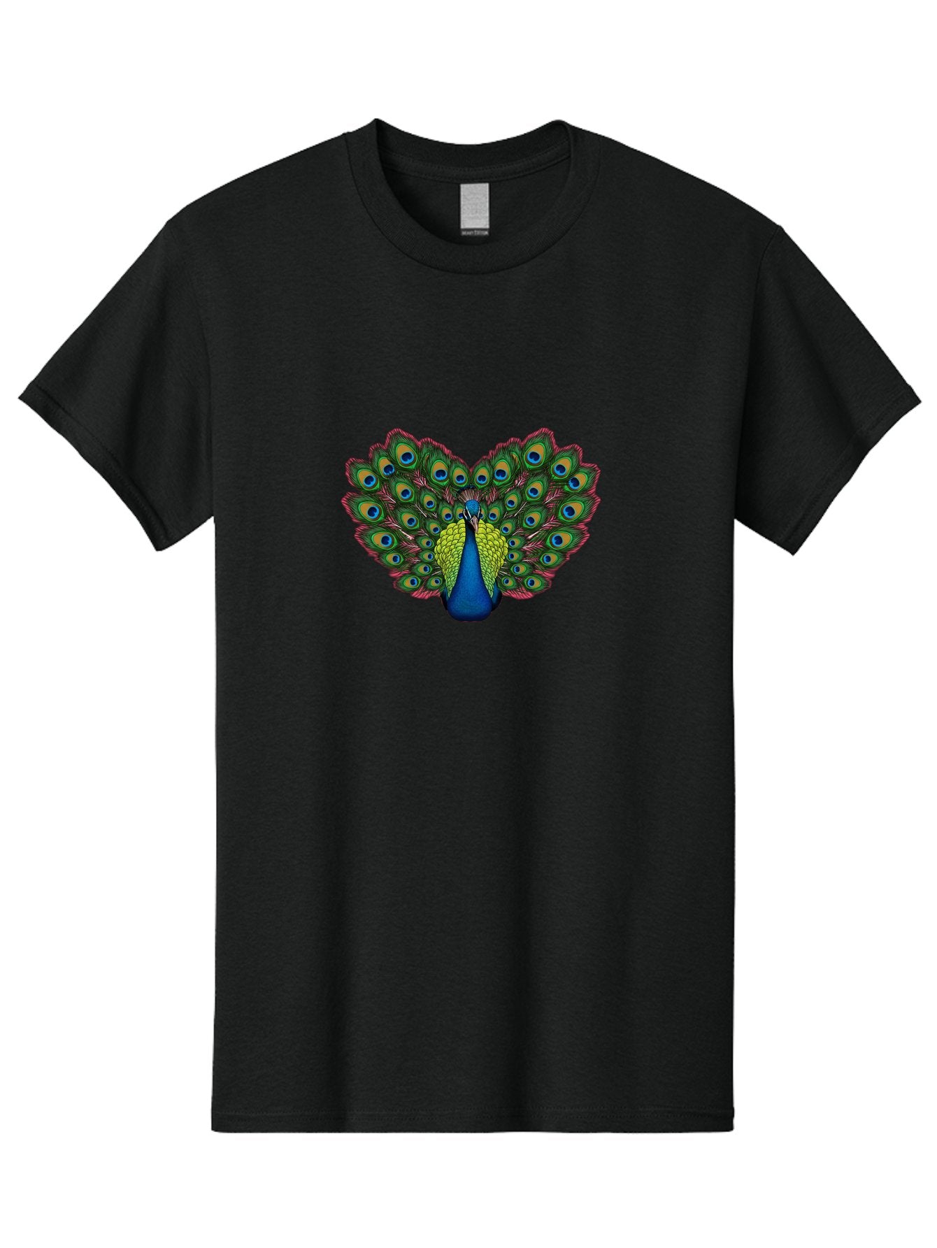 Peacock-21 Men'S Graphic Tee, 100% Cotton, Comfortable Casual Summer Wear, Machine Washable, Peacock Feather, Bird Plumage, Colorful Display, Vibrant Colors, Beautiful Bird, Eye-Catching Pattern, Stunning Feathers, Majestic Creature Bab083 14