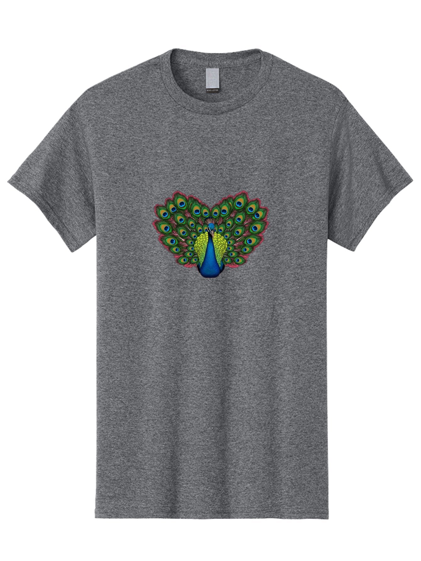 Peacock-21 Men'S Graphic Tee, 100% Cotton, Comfortable Casual Summer Wear, Machine Washable, Peacock Feather, Bird Plumage, Colorful Display, Vibrant Colors, Beautiful Bird, Eye-Catching Pattern, Stunning Feathers, Majestic Creature Bab083 13