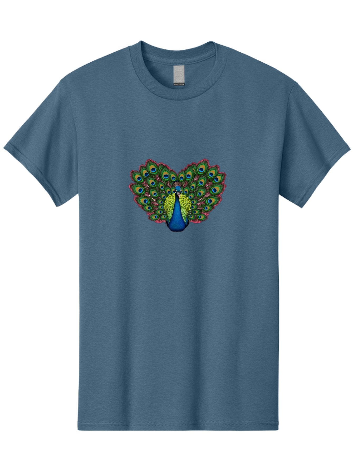 Peacock-21 Men'S Graphic Tee, 100% Cotton, Comfortable Casual Summer Wear, Machine Washable, Peacock Feather, Bird Plumage, Colorful Display, Vibrant Colors, Beautiful Bird, Eye-Catching Pattern, Stunning Feathers, Majestic Creature Bab083 10