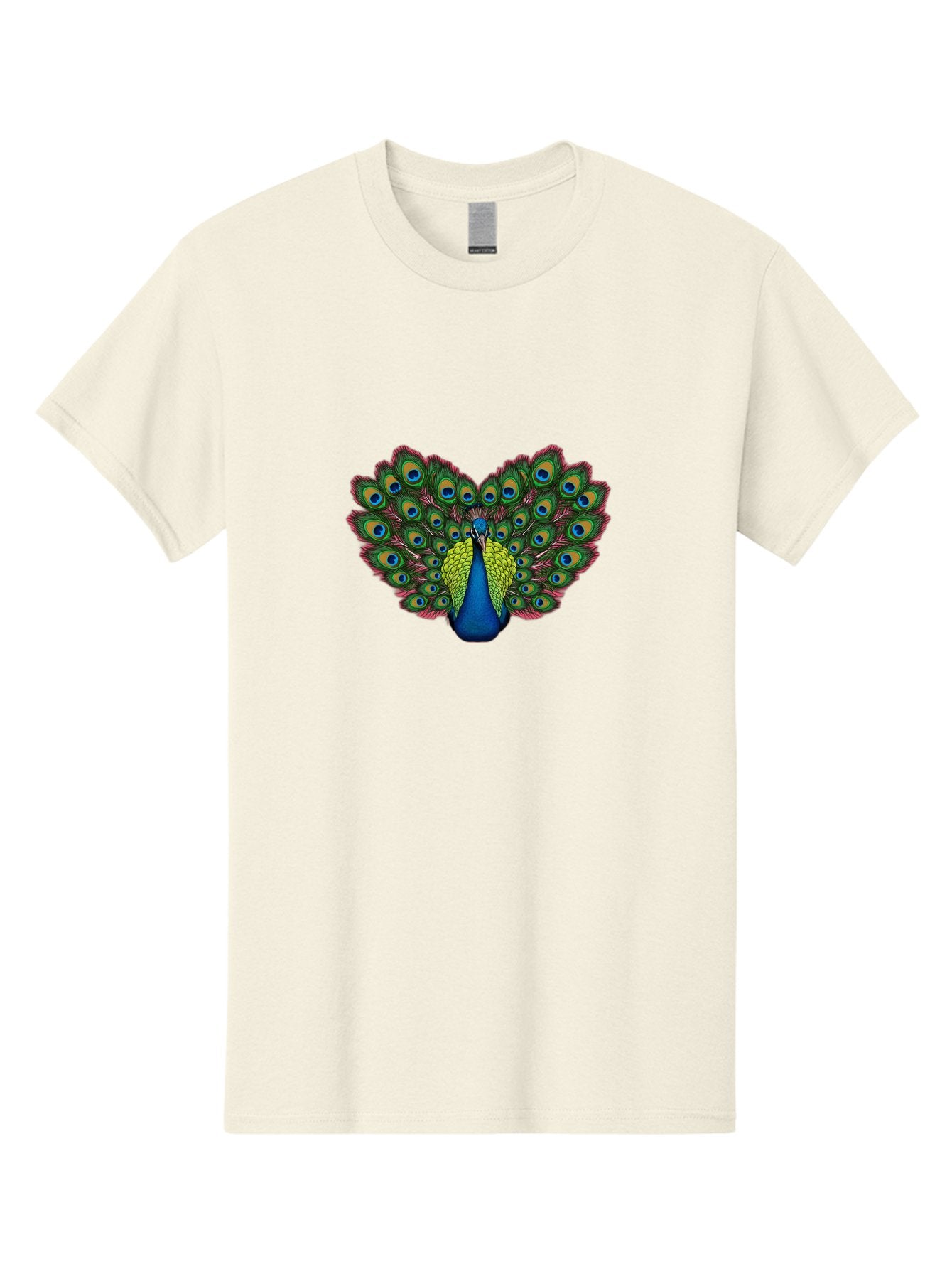 Peacock-21 Men'S Graphic Tee, 100% Cotton, Comfortable Casual Summer Wear, Machine Washable, Peacock Feather, Bird Plumage, Colorful Display, Vibrant Colors, Beautiful Bird, Eye-Catching Pattern, Stunning Feathers, Majestic Creature Bab083 3