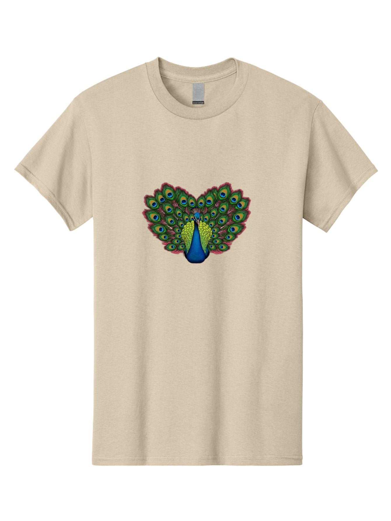 Peacock-21 Men'S Graphic Tee, 100% Cotton, Comfortable Casual Summer Wear, Machine Washable, Peacock Feather, Bird Plumage, Colorful Display, Vibrant Colors, Beautiful Bird, Eye-Catching Pattern, Stunning Feathers, Majestic Creature Bab083 5