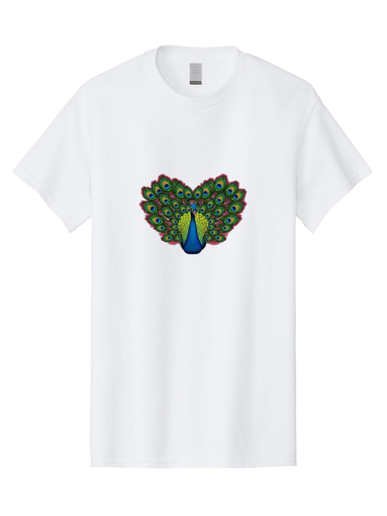 Peacock-21 Men'S Graphic Tee, 100% Cotton, Comfortable Casual Summer Wear, Machine Washable, Peacock Feather, Bird Plumage, Colorful Display, Vibrant Colors, Beautiful Bird, Eye-Catching Pattern, Stunning Feathers, Majestic Creature Bab083 8