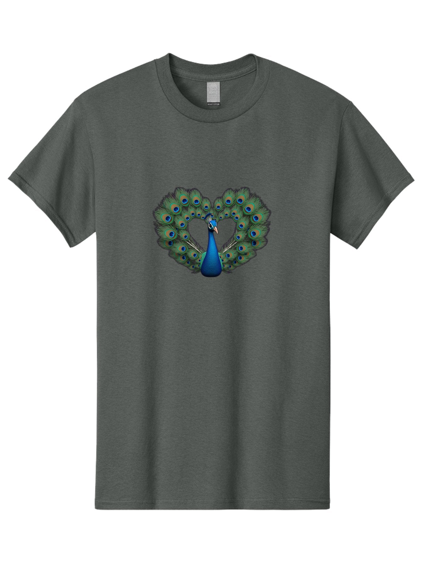 Peacock-24 Men'S Graphic Tee, 100% Cotton, Comfortable Casual Summer Wear, Machine Washable, Peacock, Majestic Bird, Feathers Spread, Iridescent Colors, Blue Eyespots, Vibrant Plumage, Ornate, Exotic, Beautiful, Fancy, Eye-Catching, Bab086 11