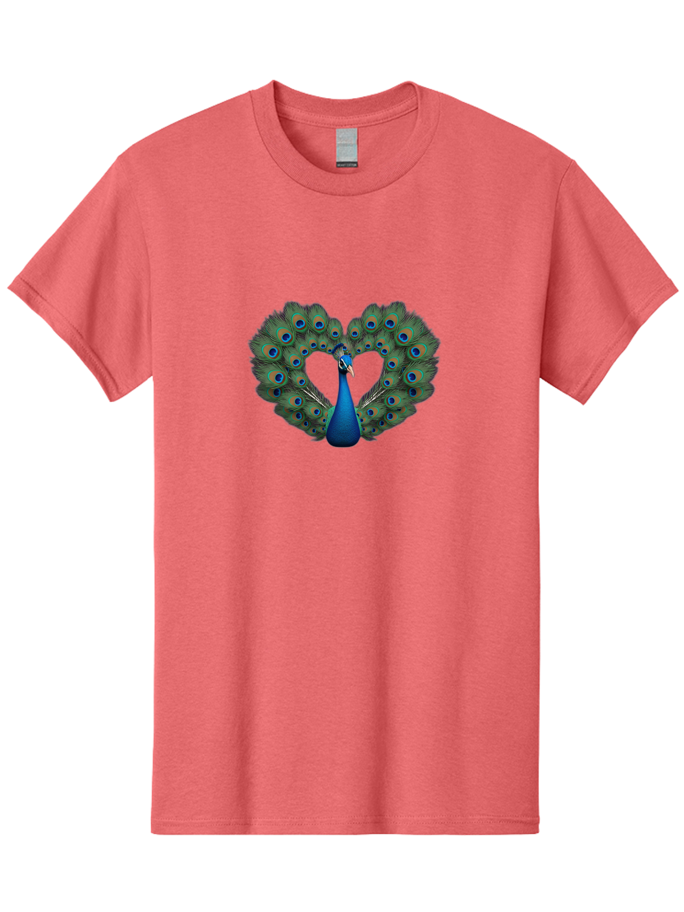 Peacock-24 Men'S Graphic Tee, 100% Cotton, Comfortable Casual Summer Wear, Machine Washable, Peacock, Majestic Bird, Feathers Spread, Iridescent Colors, Blue Eyespots, Vibrant Plumage, Ornate, Exotic, Beautiful, Fancy, Eye-Catching, Bab086 27