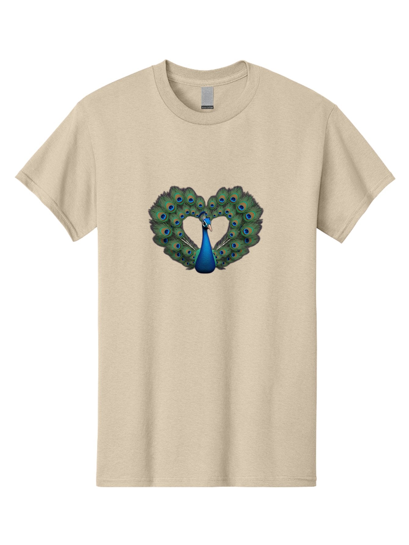 Peacock-24 Men'S Graphic Tee, 100% Cotton, Comfortable Casual Summer Wear, Machine Washable, Peacock, Majestic Bird, Feathers Spread, Iridescent Colors, Blue Eyespots, Vibrant Plumage, Ornate, Exotic, Beautiful, Fancy, Eye-Catching, Bab086 7