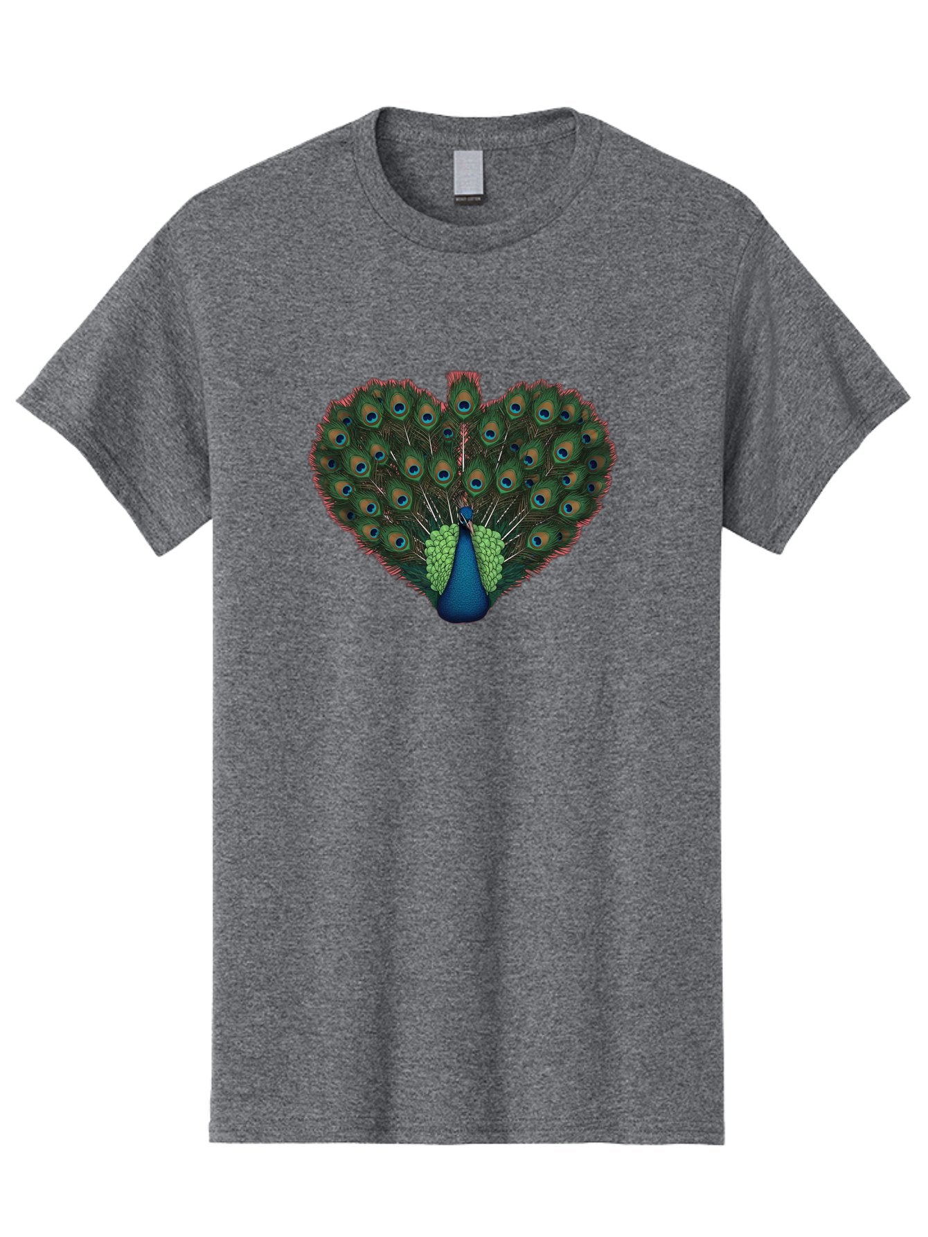 Peacock-26 Men'S Graphic Tee, 100% Cotton, Comfortable Casual Summer Wear, Machine Washable, Peacock Feather Display, Vibrant Plumage, Blue And Green Hues, Eye-Catching Pattern, Majestic Bird, Ornate Tail Feathers, Colorful Bird, Exotic Beauty Bab088 15