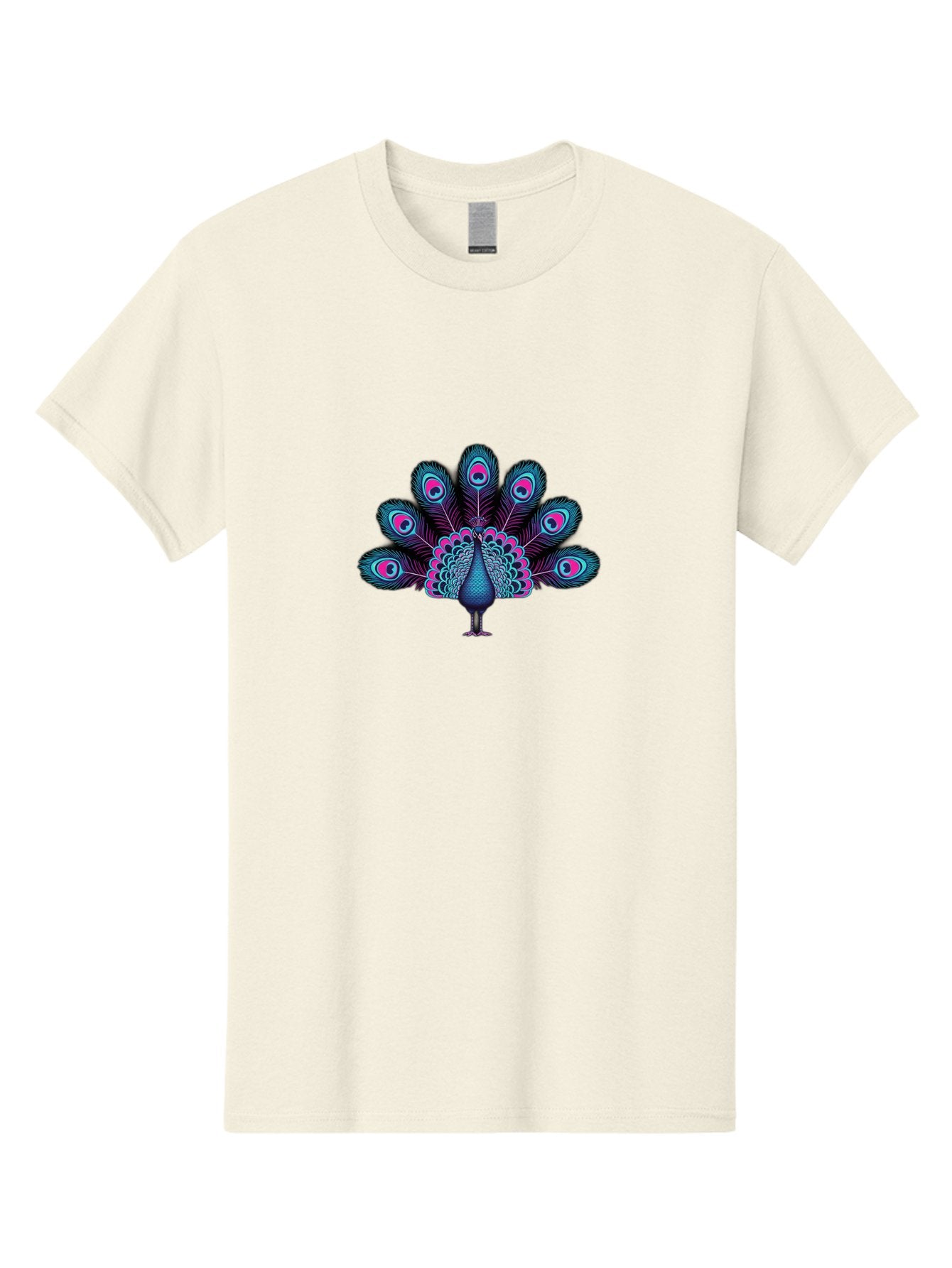 Peacock-30 Men'S Graphic Tee, 100% Cotton, Comfortable Casual Summer Wear, Machine Washable, Peacock Illustration, Colorful Plumage, Vibrant Feathers, Blue And Pink Hues, Eye-Catching Design, Bird Of Beauty, Ornate Tail, Artistic Render Bab093 11