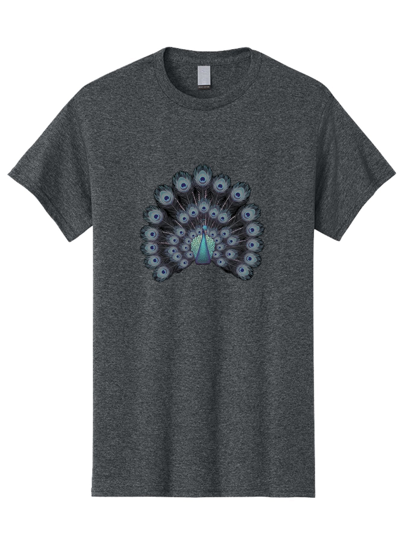 Peacock-5 Men'S Graphic Tee, 100% Cotton, Comfortable Casual Summer Wear, Machine Washable, Peacock, Blue Feathers, Feathers Spread, Bird Display, Eye-Catching, Iridescent, Blue Eyes, Feathered Friend, Nature'S Beauty, Majestic Bird Bab099 10