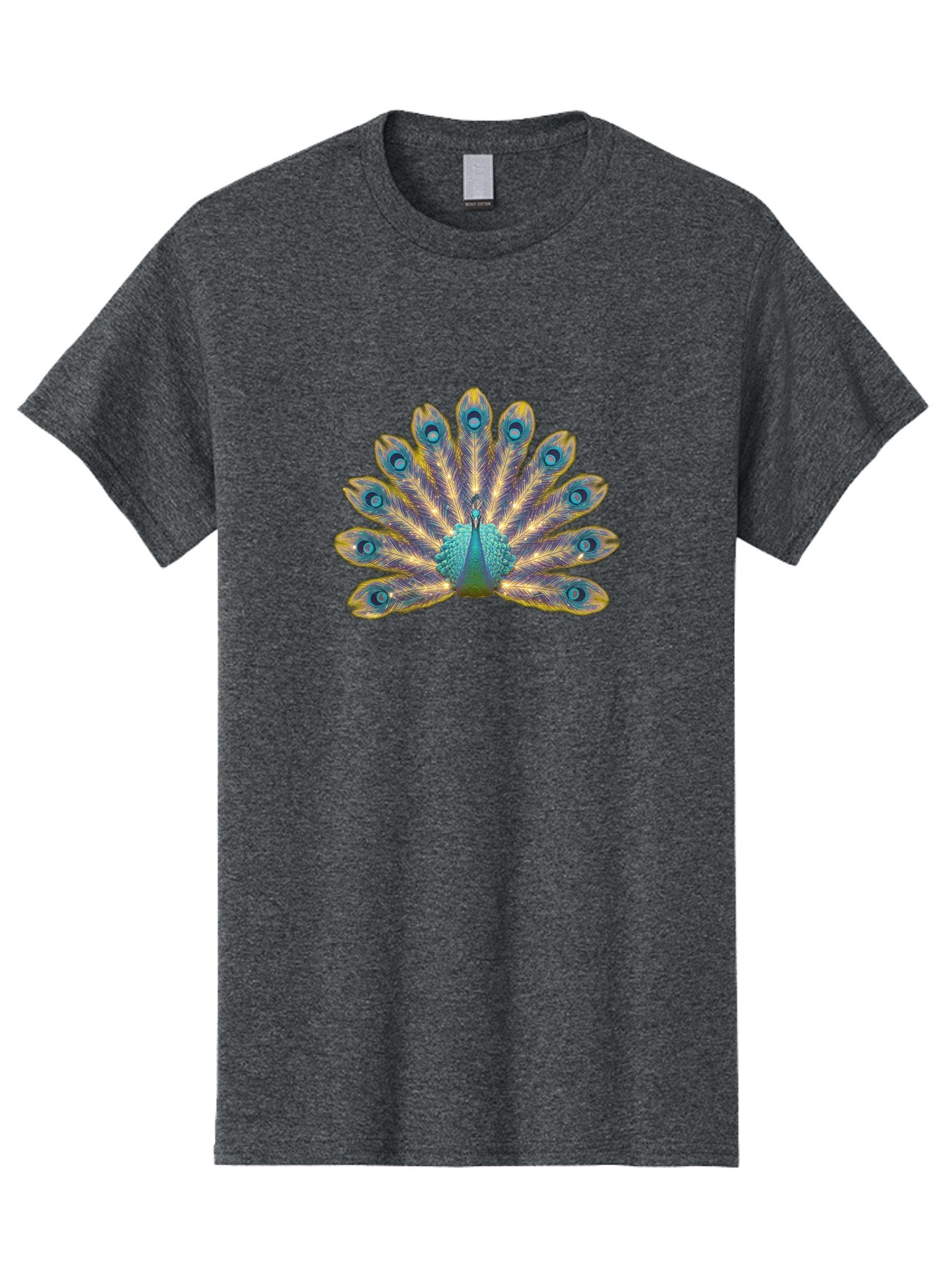 Peacock-7 Men'S Graphic Tee, 100% Cotton, Comfortable Casual Summer Wear, Machine Washable, Vibrant Feathers, Blue And Yellow Plumage, Iridescent Colors, Intricate Patterns, Majestic Bird, Courtship Display, Exotic Wildlife, Bab101 9