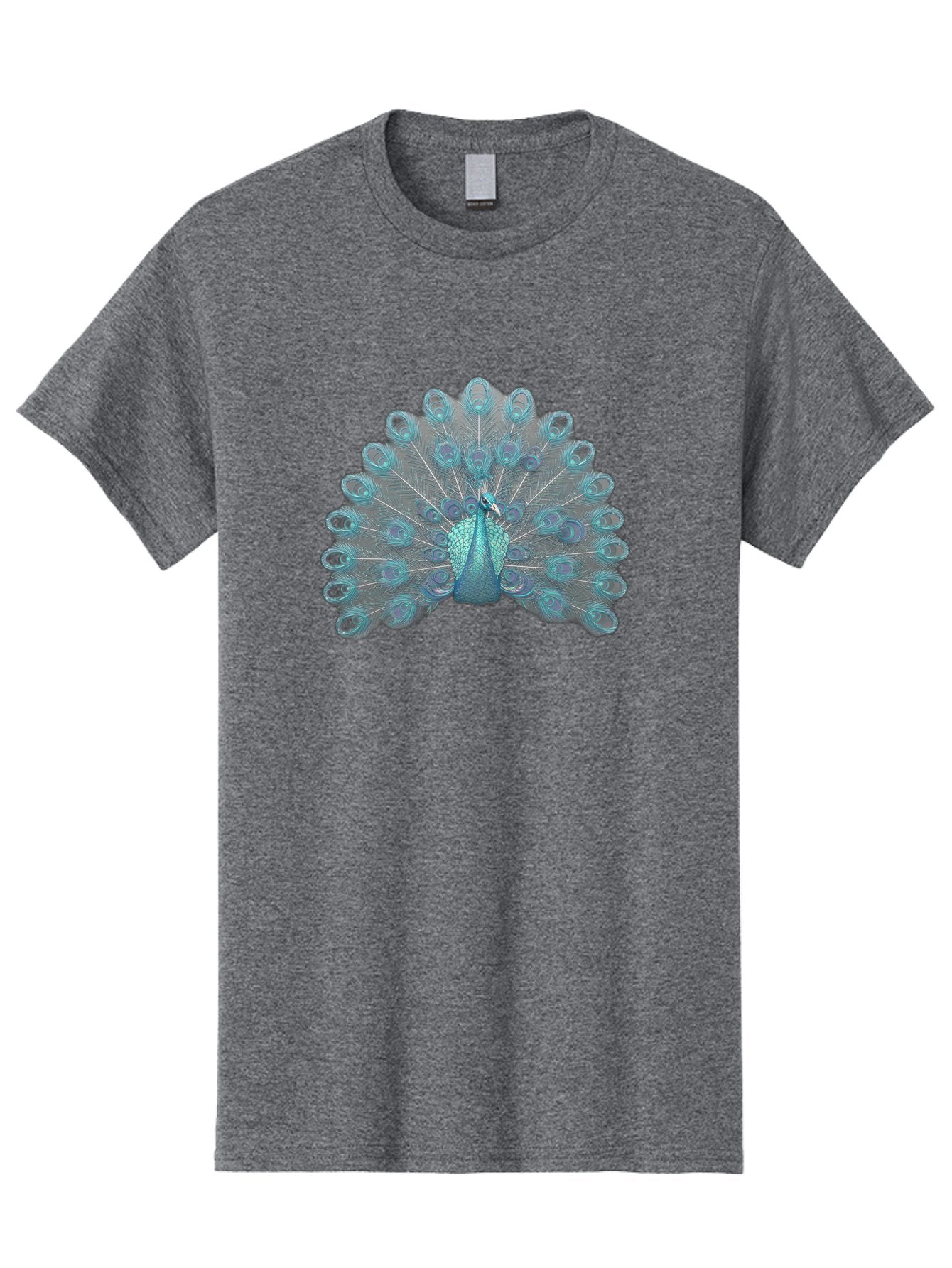 Peacock-8 Men'S Graphic Tee, 100% Cotton, Comfortable Casual Summer Wear, Machine Washable, Blue Peacock, Bird'S Plumage, Feathered Friend, Exotic Bird, Vibrant Colors, Eye-Catching Pattern, Wildlife Photography, Blue Feathers Bab102 6