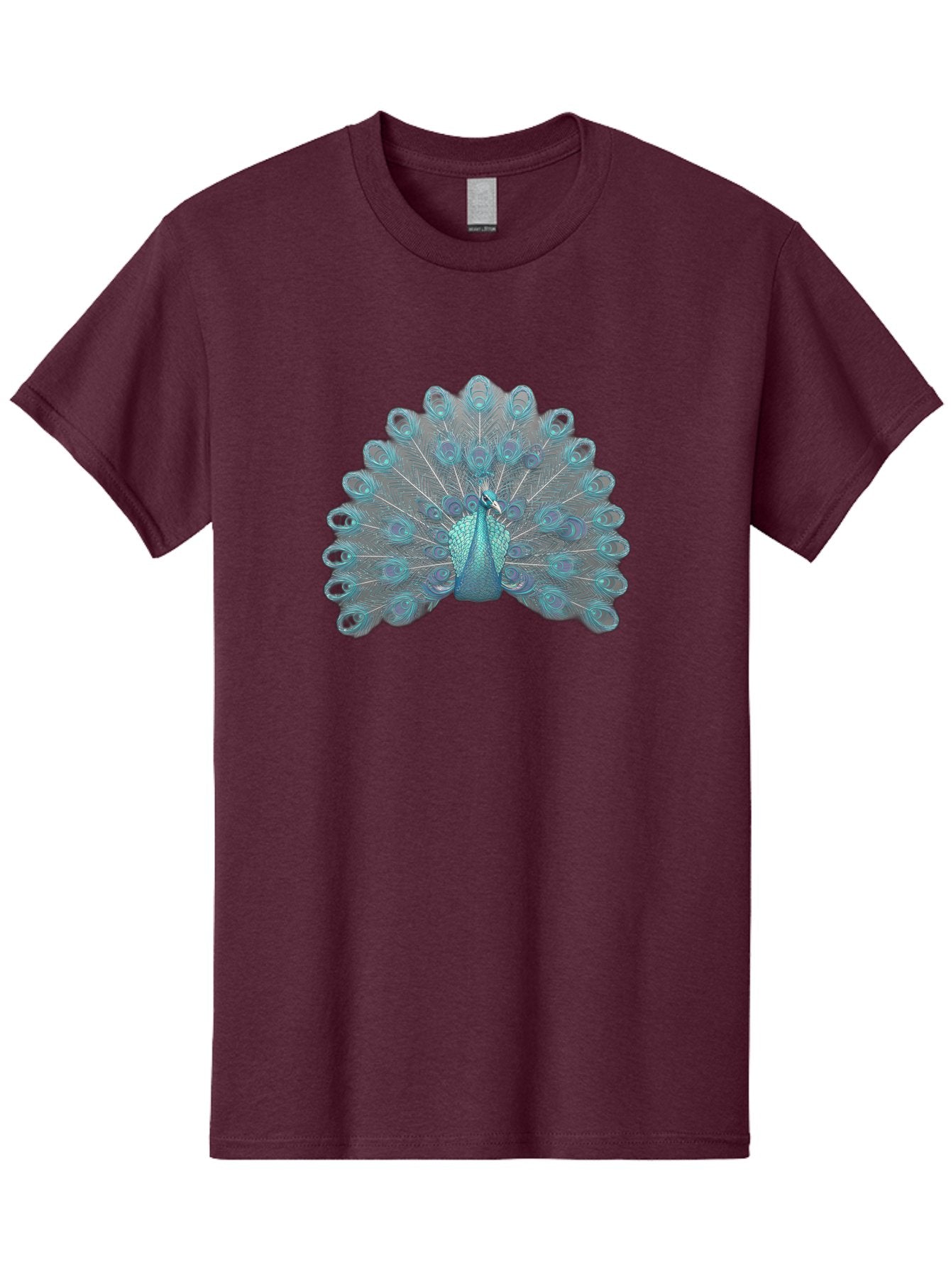 Peacock-8 Men'S Graphic Tee, 100% Cotton, Comfortable Casual Summer Wear, Machine Washable, Blue Peacock, Bird'S Plumage, Feathered Friend, Exotic Bird, Vibrant Colors, Eye-Catching Pattern, Wildlife Photography, Blue Feathers Bab102 9