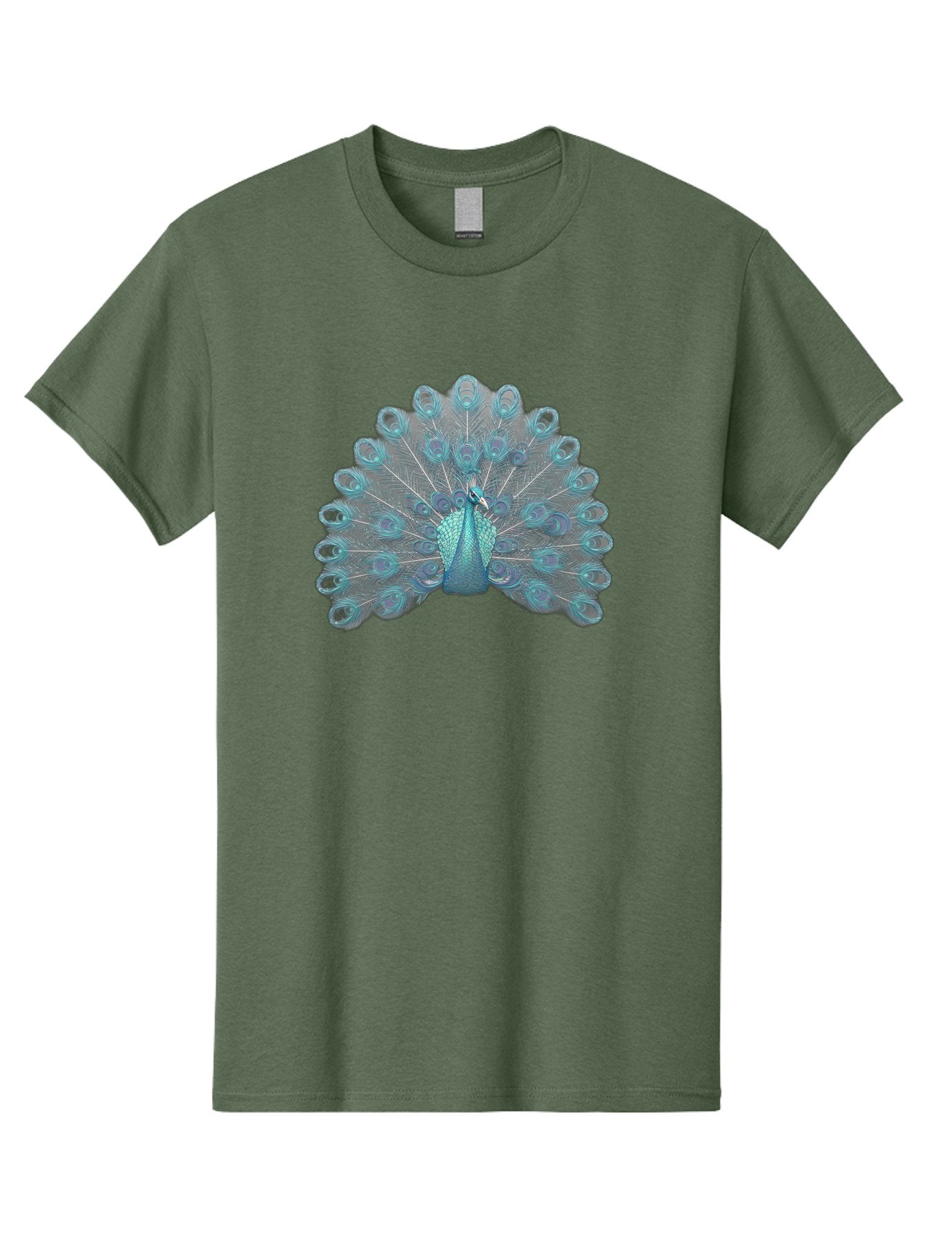 Peacock-8 Men'S Graphic Tee, 100% Cotton, Comfortable Casual Summer Wear, Machine Washable, Blue Peacock, Bird'S Plumage, Feathered Friend, Exotic Bird, Vibrant Colors, Eye-Catching Pattern, Wildlife Photography, Blue Feathers Bab102 14