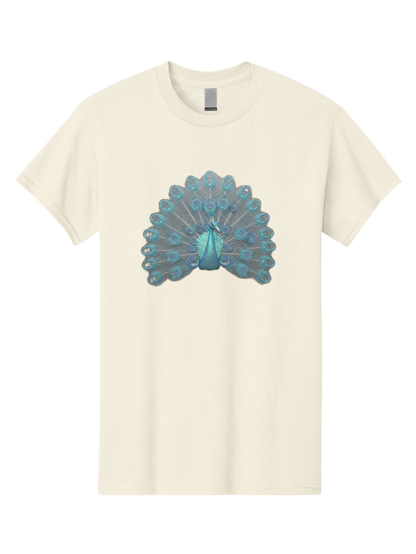 Peacock-8 Men'S Graphic Tee, 100% Cotton, Comfortable Casual Summer Wear, Machine Washable, Blue Peacock, Bird'S Plumage, Feathered Friend, Exotic Bird, Vibrant Colors, Eye-Catching Pattern, Wildlife Photography, Blue Feathers Bab102 5