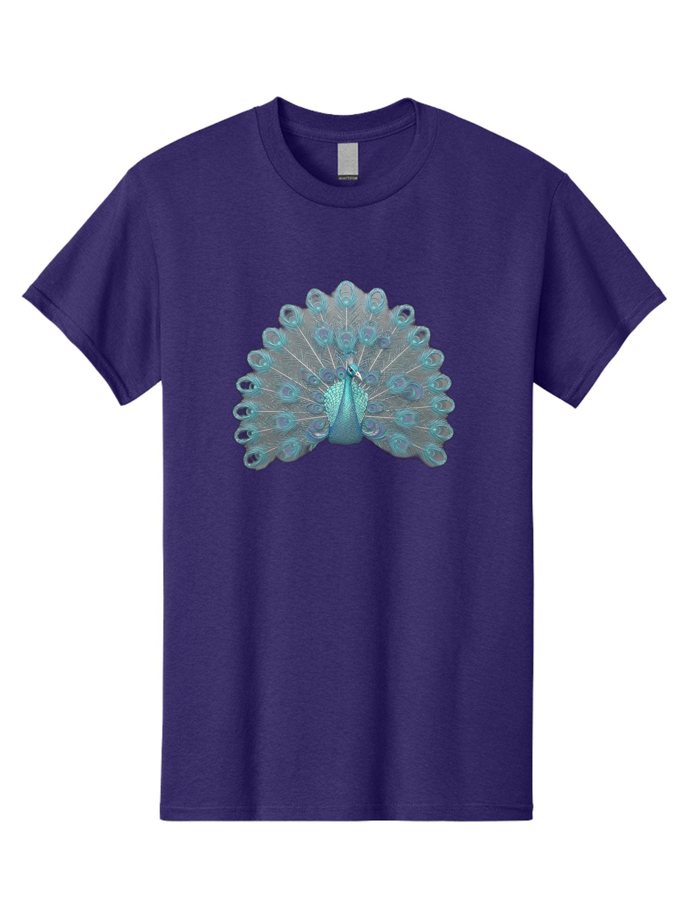 Peacock-8 Men'S Graphic Tee, 100% Cotton, Comfortable Casual Summer Wear, Machine Washable, Blue Peacock, Bird'S Plumage, Feathered Friend, Exotic Bird, Vibrant Colors, Eye-Catching Pattern, Wildlife Photography, Blue Feathers Bab102 3