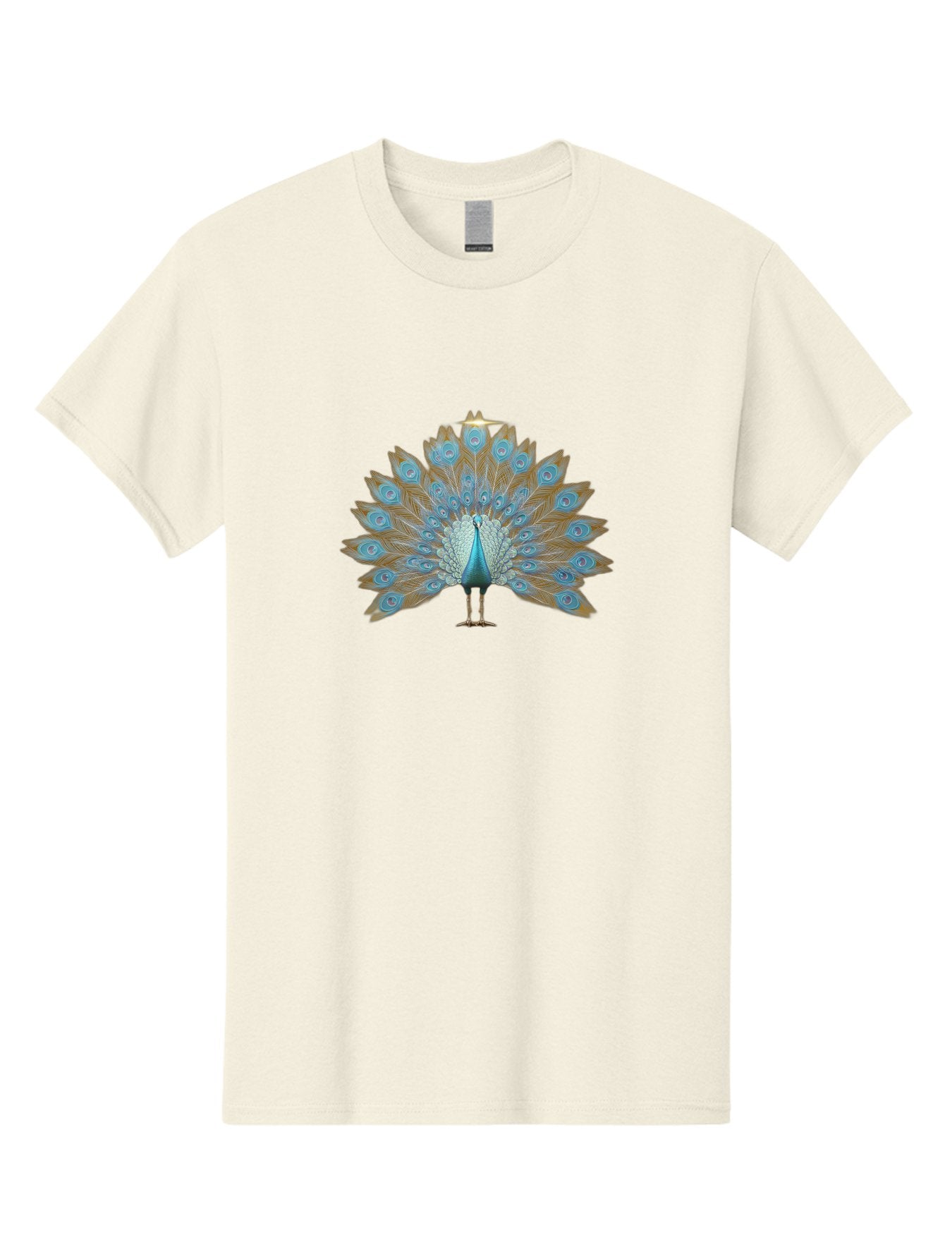 Peacock-9 Men'S Graphic Tee, 100% Cotton, Comfortable Casual Summer Wear, Machine Washable, Peacock Display, Vibrant Blue Feathers, Eye-Catching Plumage, Majestic Bird, Nature'S Beauty, Stunning Colors, Ornate Tail Feathers, Bird Of Paradise Bab103 12