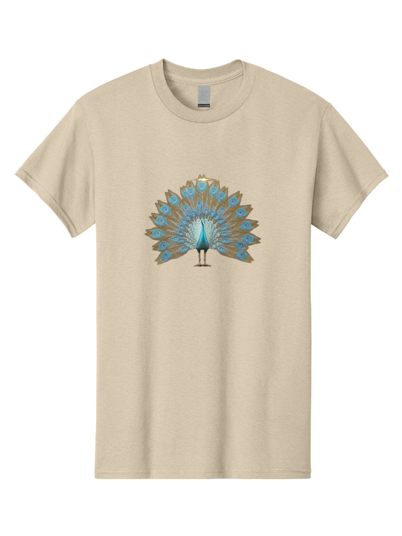 Peacock-9 Men'S Graphic Tee, 100% Cotton, Comfortable Casual Summer Wear, Machine Washable, Peacock Display, Vibrant Blue Feathers, Eye-Catching Plumage, Majestic Bird, Nature'S Beauty, Stunning Colors, Ornate Tail Feathers, Bird Of Paradise Bab103 7