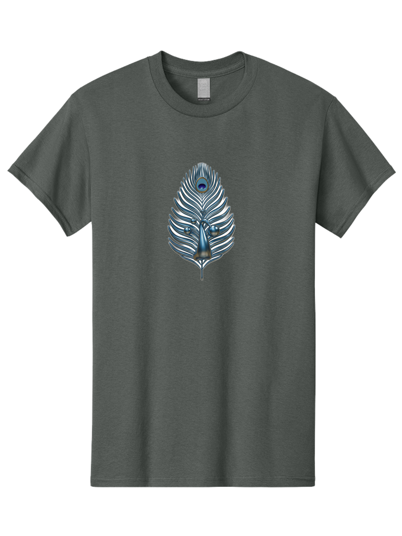Peacock-Feather-10 Men'S Graphic Tee, 100% Cotton, Comfortable Casual Summer Wear, Machine Washable, Luxury Feather, Peacock Plumage, Ornate Design, Metallic Sheen, Vibrant Blue Eye, 3D Effect, Decorative Element, Chrome Accents, Bab108 19