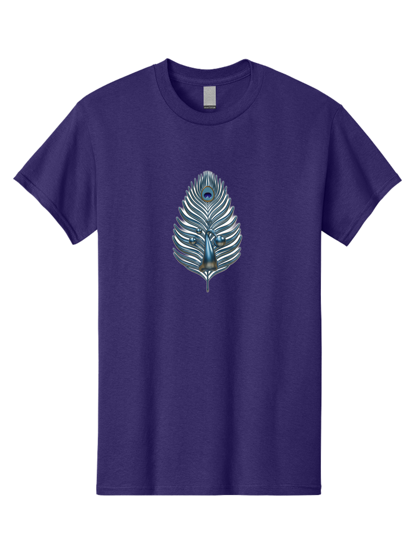 Peacock-Feather-10 Men'S Graphic Tee, 100% Cotton, Comfortable Casual Summer Wear, Machine Washable, Luxury Feather, Peacock Plumage, Ornate Design, Metallic Sheen, Vibrant Blue Eye, 3D Effect, Decorative Element, Chrome Accents, Bab108 23