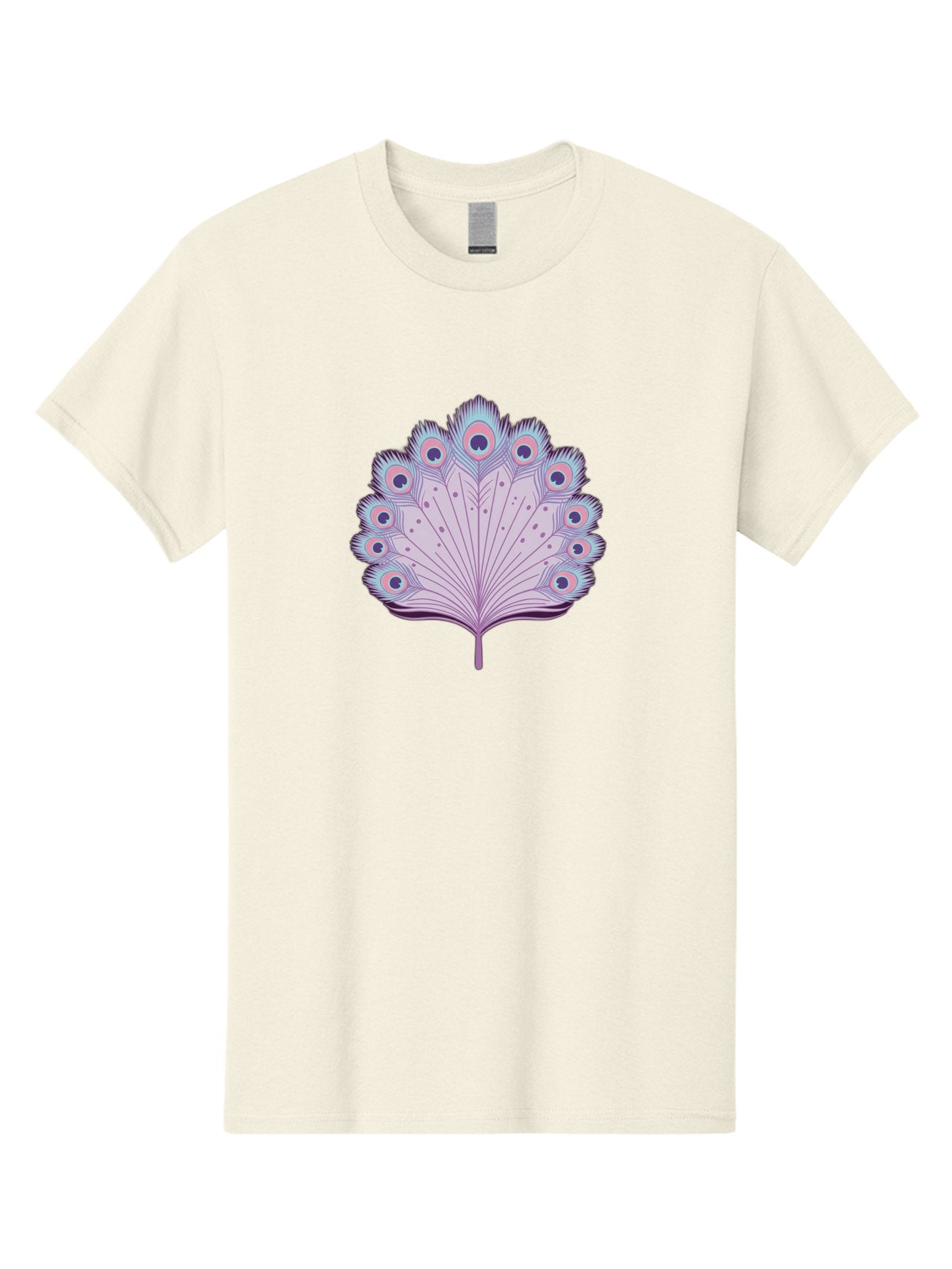 Peacock-Feather-4 Men'S Graphic Tee, 100% Cotton, Comfortable Casual Summer Wear, Machine Washable, Peacock Feather, Pastel Colors, Vibrant Feathers, Colorful Plumage, Nature-Inspired Art, Whimsical Design, Decorative Motif, Symbolic Imagery, Bab112 14