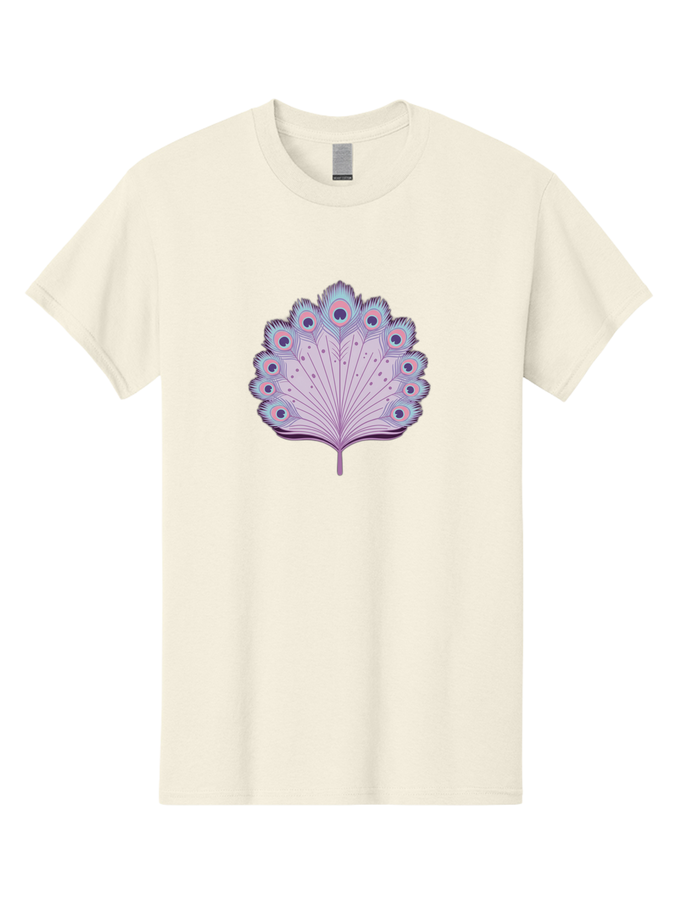 Peacock-Feather-4 Men'S Graphic Tee, 100% Cotton, Comfortable Casual Summer Wear, Machine Washable, Peacock Feather, Pastel Colors, Vibrant Feathers, Colorful Plumage, Nature-Inspired Art, Whimsical Design, Decorative Motif, Symbolic Imagery, Bab112 5