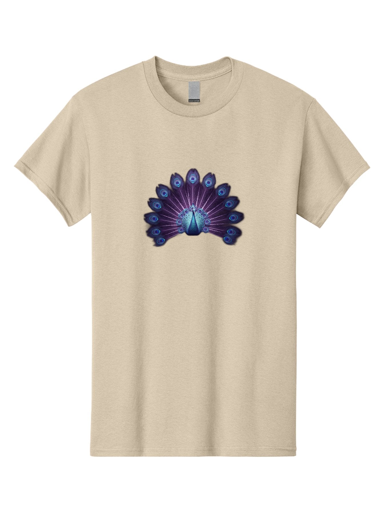 Peacock-Feather-5 Men'S Graphic Tee, 100% Cotton, Comfortable Casual Summer Wear, Machine Washable, Peacock, Tail Feathers, Vibrant Colors, Blue And Purple Hues, Eye-Catching Display, Natural Beauty, Majestic Plumage, Intricate Patterns, Bab113 9