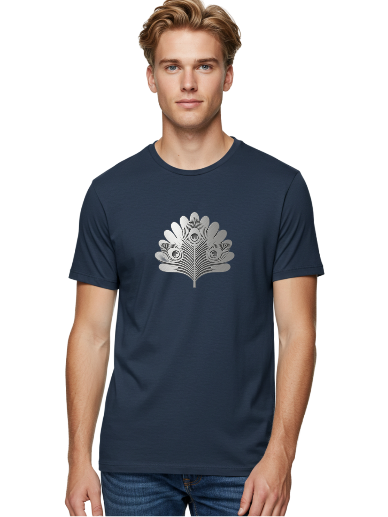 Peacock-Feather-9 Men'S Graphic Tee, 100% Cotton, Comfortable Casual Summer Wear, Machine Washable, Symbolic Design, Ornate Patterns, Feathered Motifs, Elegant Graphics, Detailed Artwork, Stylish Emblem, Luxury Icon, Decorative Elements Bab117 22