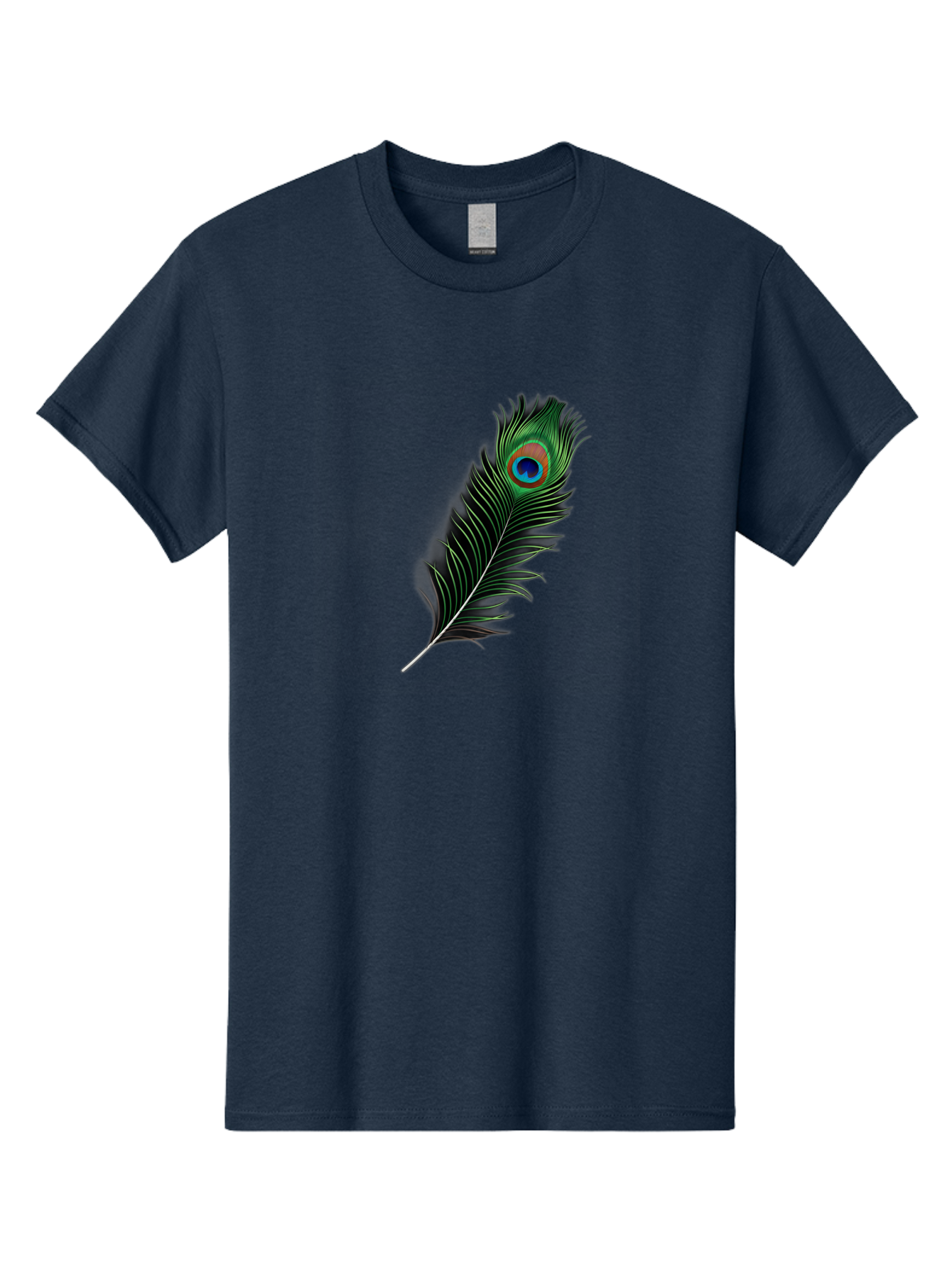 Peacock-Feather Men'S Graphic Tee, 100% Cotton, Comfortable Casual Summer Wear, Machine Washable, Peacock Feather, Bird Feather, Colorful Plumage, Vibrant Colors, Intricate Patterns, Natural Beauty, Symbolic Meaning, Ornamental Decoration, Bab119 21
