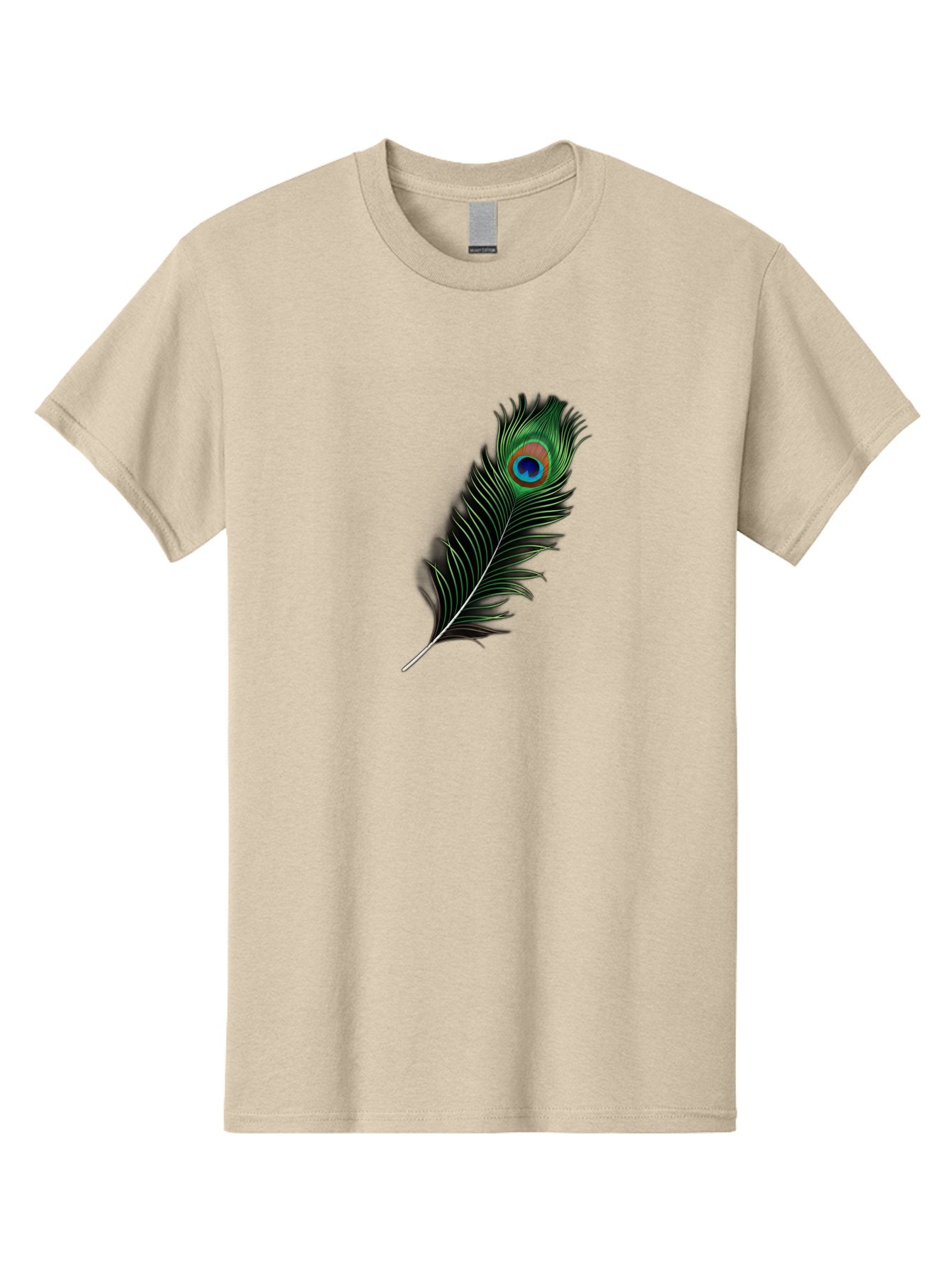 Peacock-Feather Men'S Graphic Tee, 100% Cotton, Comfortable Casual Summer Wear, Machine Washable, Peacock Feather, Bird Feather, Colorful Plumage, Vibrant Colors, Intricate Patterns, Natural Beauty, Symbolic Meaning, Ornamental Decoration, Bab119 14