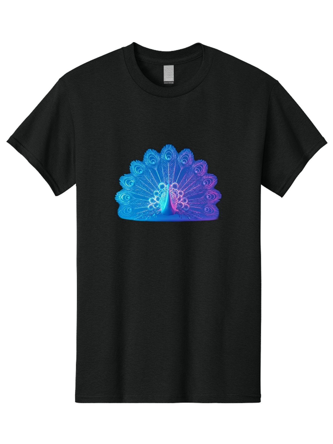 Peacock-Feathers-1 Men'S Graphic Tee, 100% Cotton, Comfortable Casual Summer Wear, Machine Washable, Peacock Feather, Vibrant Colors, Blue And Purple Hues, Intricate Details, Swirling Patterns, Majestic Display, Exotic Bird, Colorful Plumage, Bab120 6