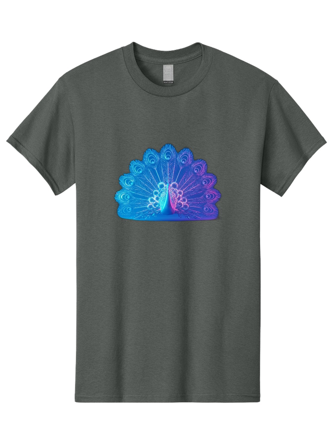 Peacock-Feathers-1 Men'S Graphic Tee, 100% Cotton, Comfortable Casual Summer Wear, Machine Washable, Peacock Feather, Vibrant Colors, Blue And Purple Hues, Intricate Details, Swirling Patterns, Majestic Display, Exotic Bird, Colorful Plumage, Bab120 8