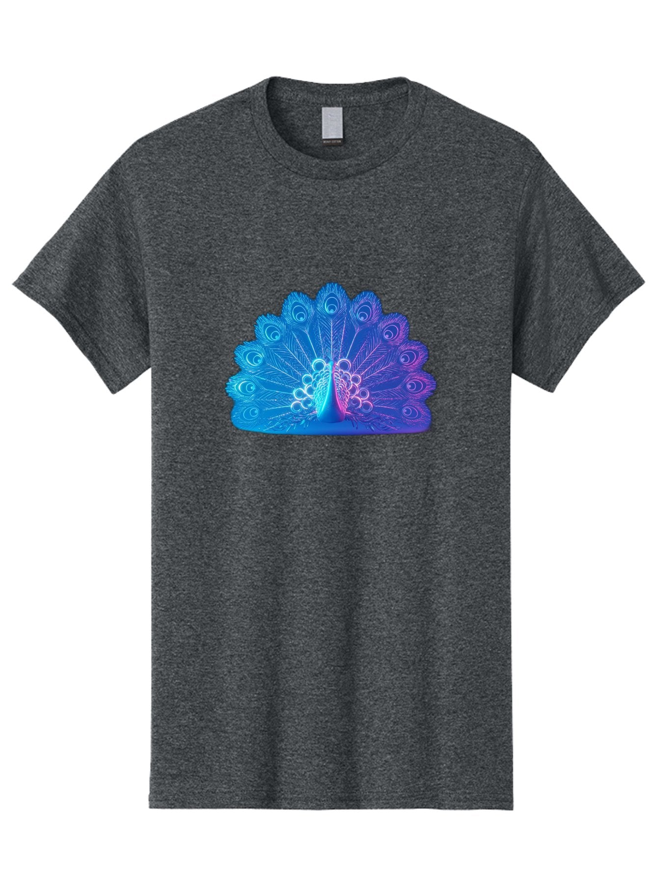 Peacock-Feathers-1 Men'S Graphic Tee, 100% Cotton, Comfortable Casual Summer Wear, Machine Washable, Peacock Feather, Vibrant Colors, Blue And Purple Hues, Intricate Details, Swirling Patterns, Majestic Display, Exotic Bird, Colorful Plumage, Bab120 12