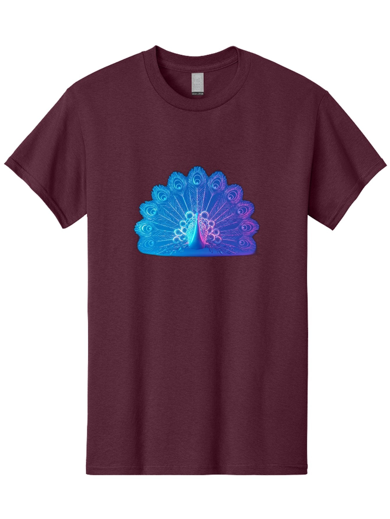 Peacock-Feathers-1 Men'S Graphic Tee, 100% Cotton, Comfortable Casual Summer Wear, Machine Washable, Peacock Feather, Vibrant Colors, Blue And Purple Hues, Intricate Details, Swirling Patterns, Majestic Display, Exotic Bird, Colorful Plumage, Bab120 10