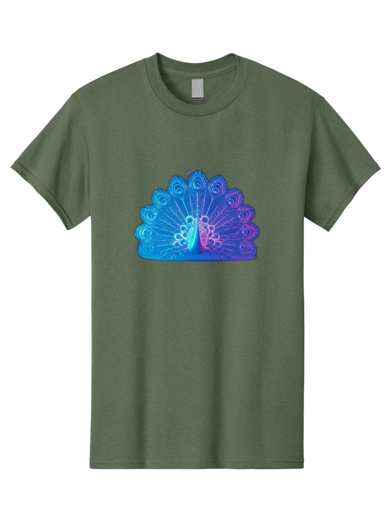Peacock-Feathers-1 Men'S Graphic Tee, 100% Cotton, Comfortable Casual Summer Wear, Machine Washable, Peacock Feather, Vibrant Colors, Blue And Purple Hues, Intricate Details, Swirling Patterns, Majestic Display, Exotic Bird, Colorful Plumage, Bab120 9