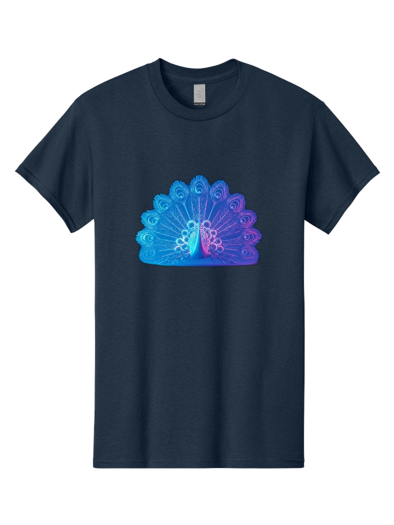 Peacock-Feathers-1 Men'S Graphic Tee, 100% Cotton, Comfortable Casual Summer Wear, Machine Washable, Peacock Feather, Vibrant Colors, Blue And Purple Hues, Intricate Details, Swirling Patterns, Majestic Display, Exotic Bird, Colorful Plumage, Bab120 7