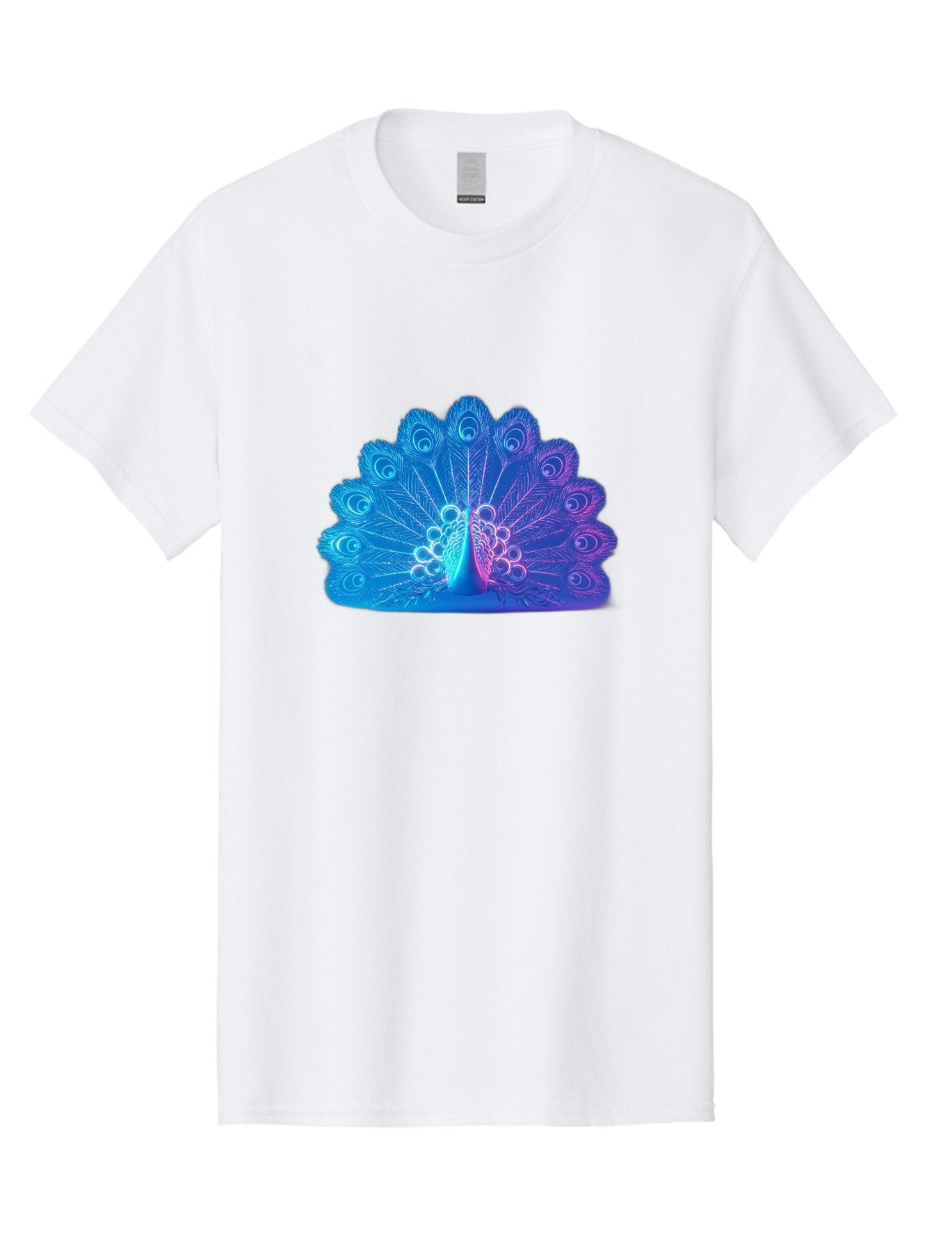Peacock-Feathers-1 Men'S Graphic Tee, 100% Cotton, Comfortable Casual Summer Wear, Machine Washable, Peacock Feather, Vibrant Colors, Blue And Purple Hues, Intricate Details, Swirling Patterns, Majestic Display, Exotic Bird, Colorful Plumage, Bab120 11
